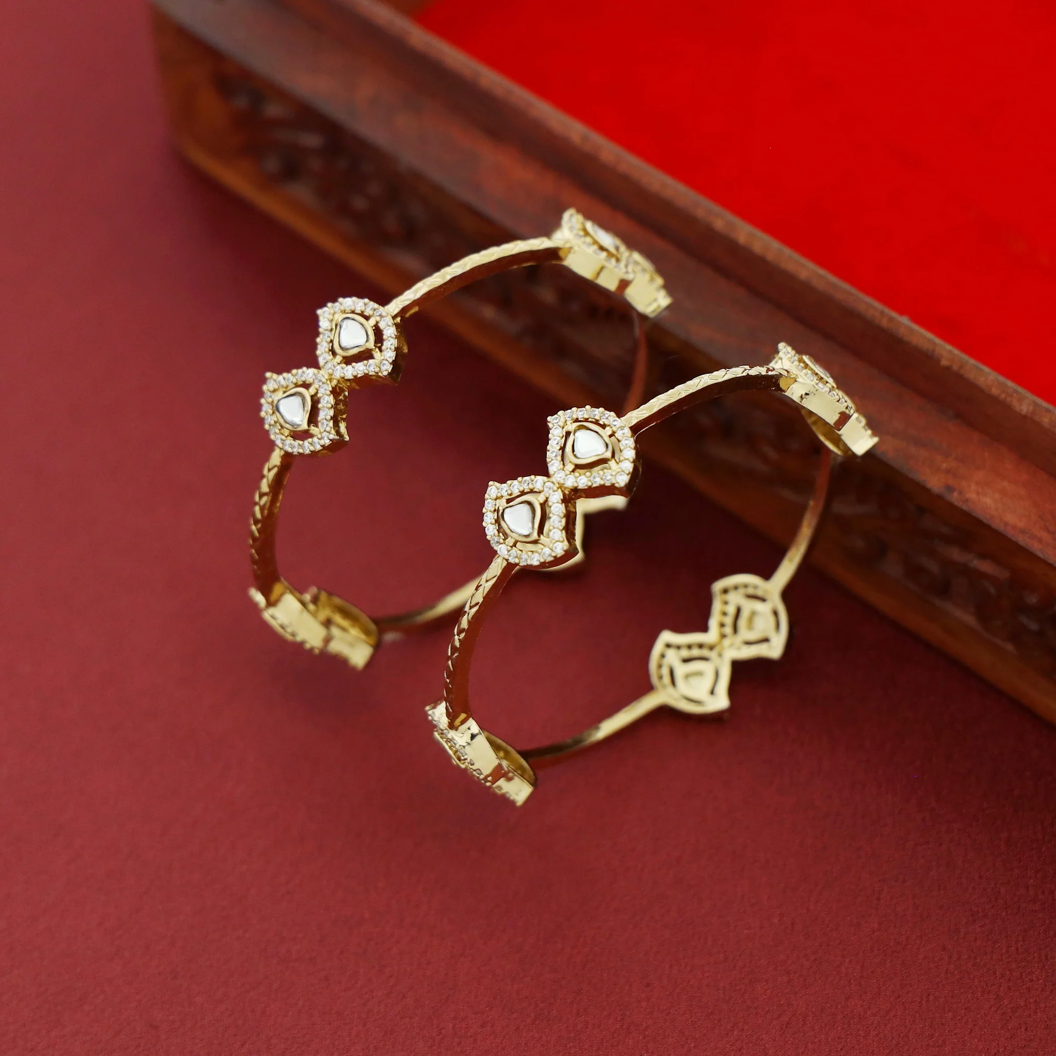 Rachika AD Stone Bangle (Set Of 2) - Image 4