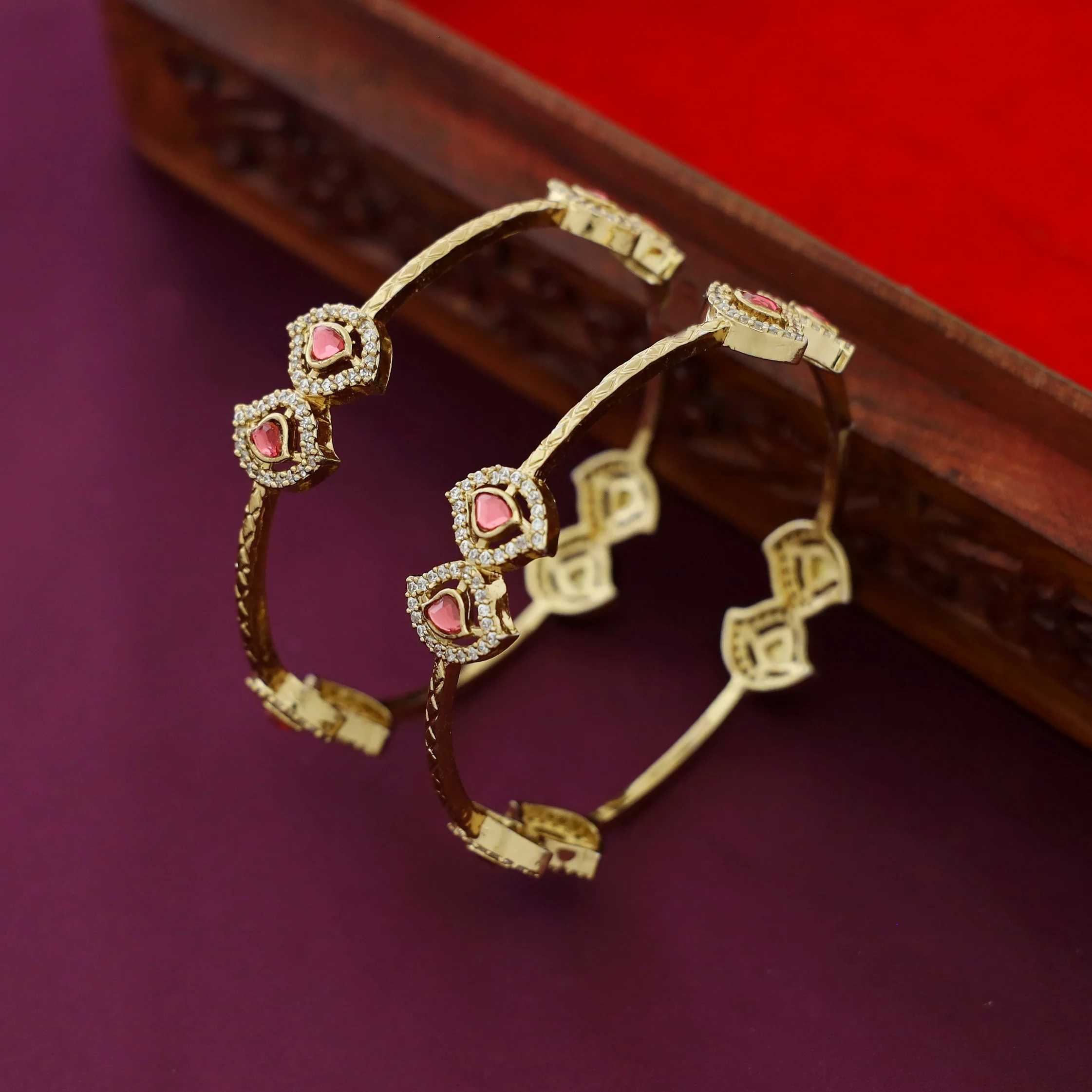 Rachika AD Stone Bangle (Set Of 2) - Image 6