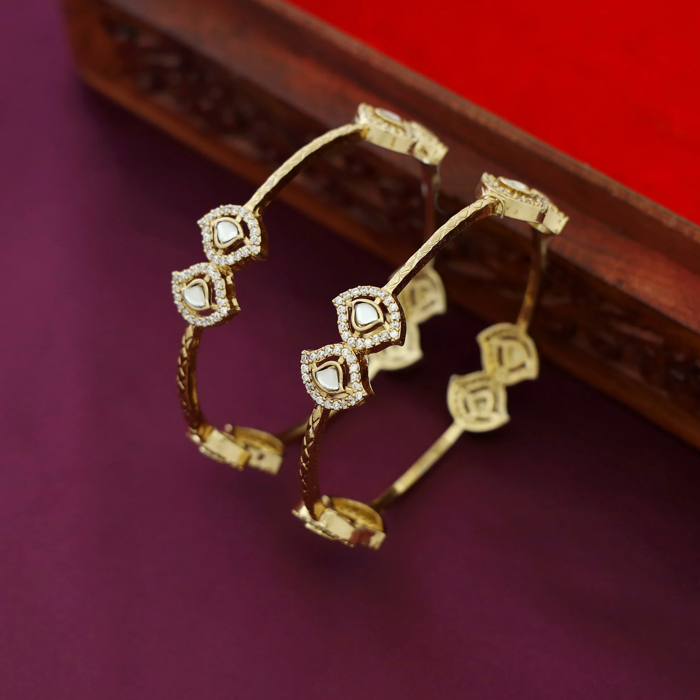 Rachika AD Stone Bangle (Set Of 2) - Image 7