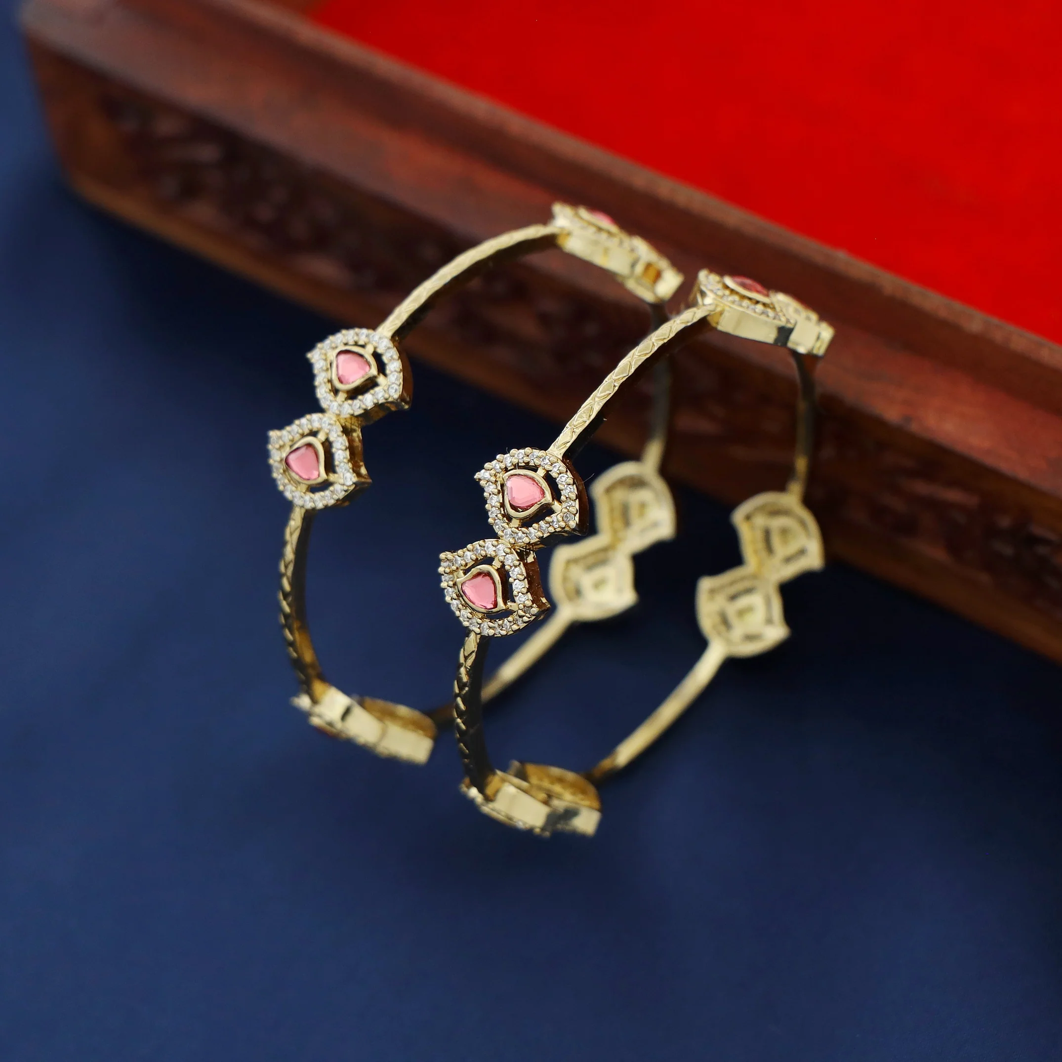 Rachika AD Stone Bangle (Set Of 2) - Image 8
