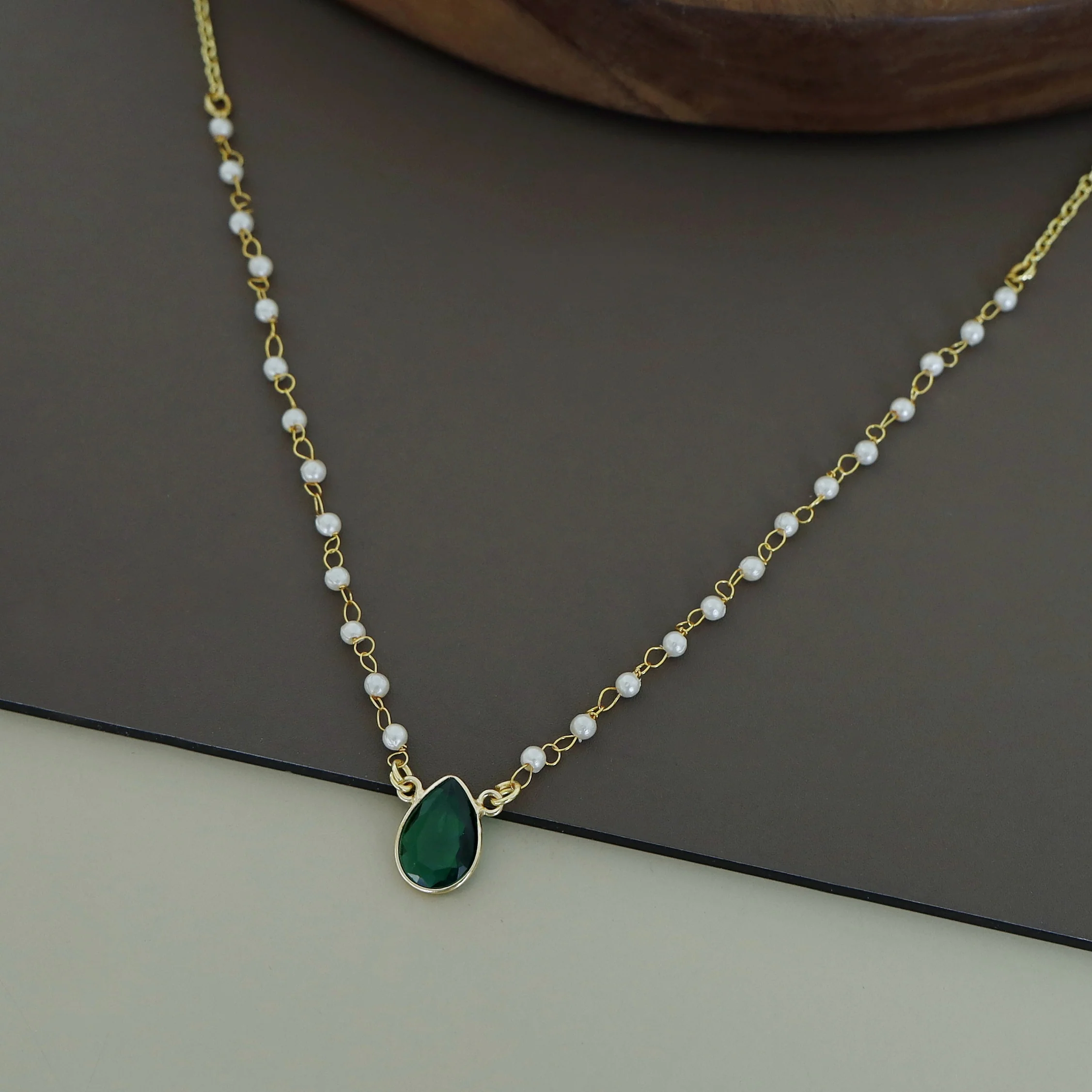 Nasmiya Rain Drop Short Neckpiece - Image 3