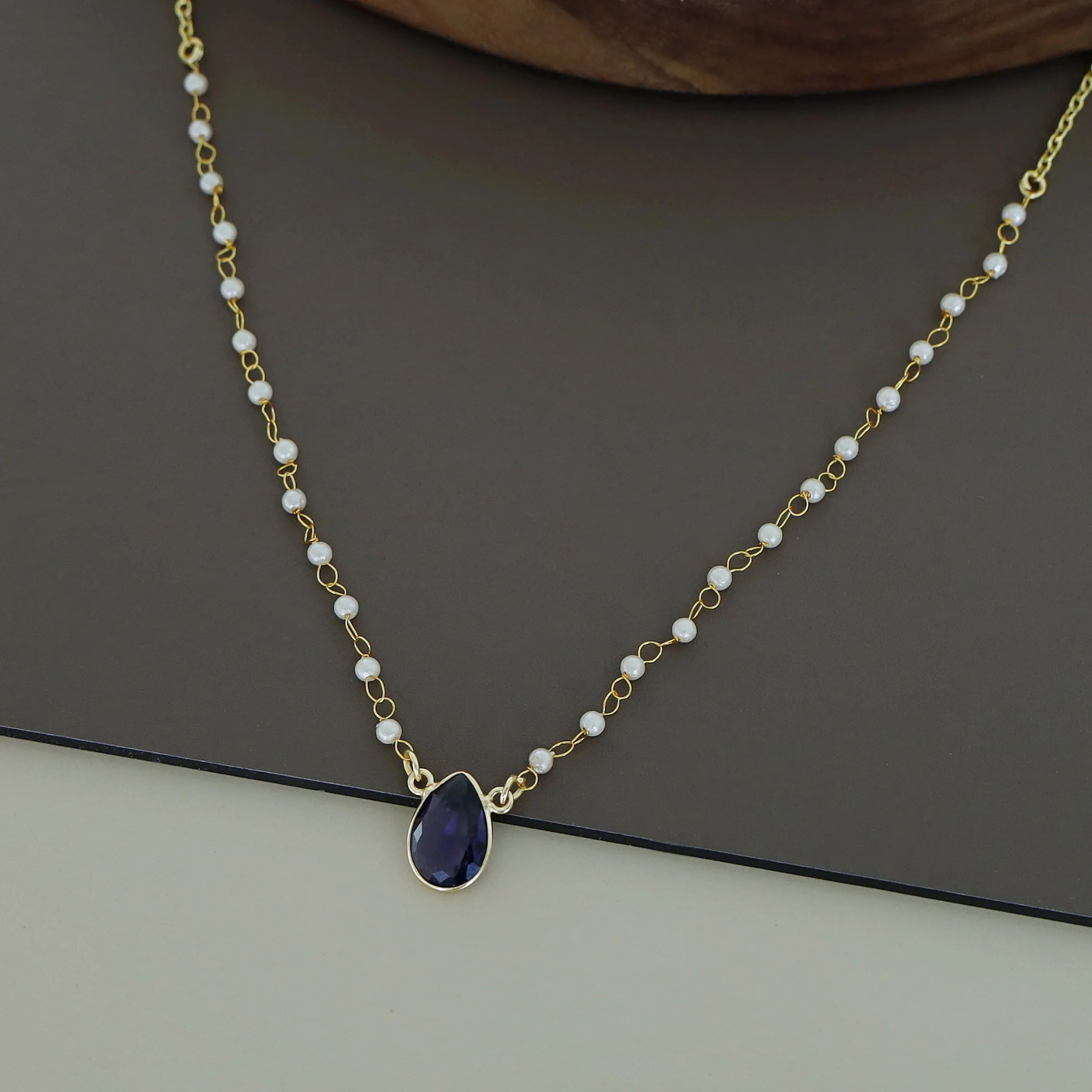 Nasmiya Rain Drop Short Neckpiece - Image 5