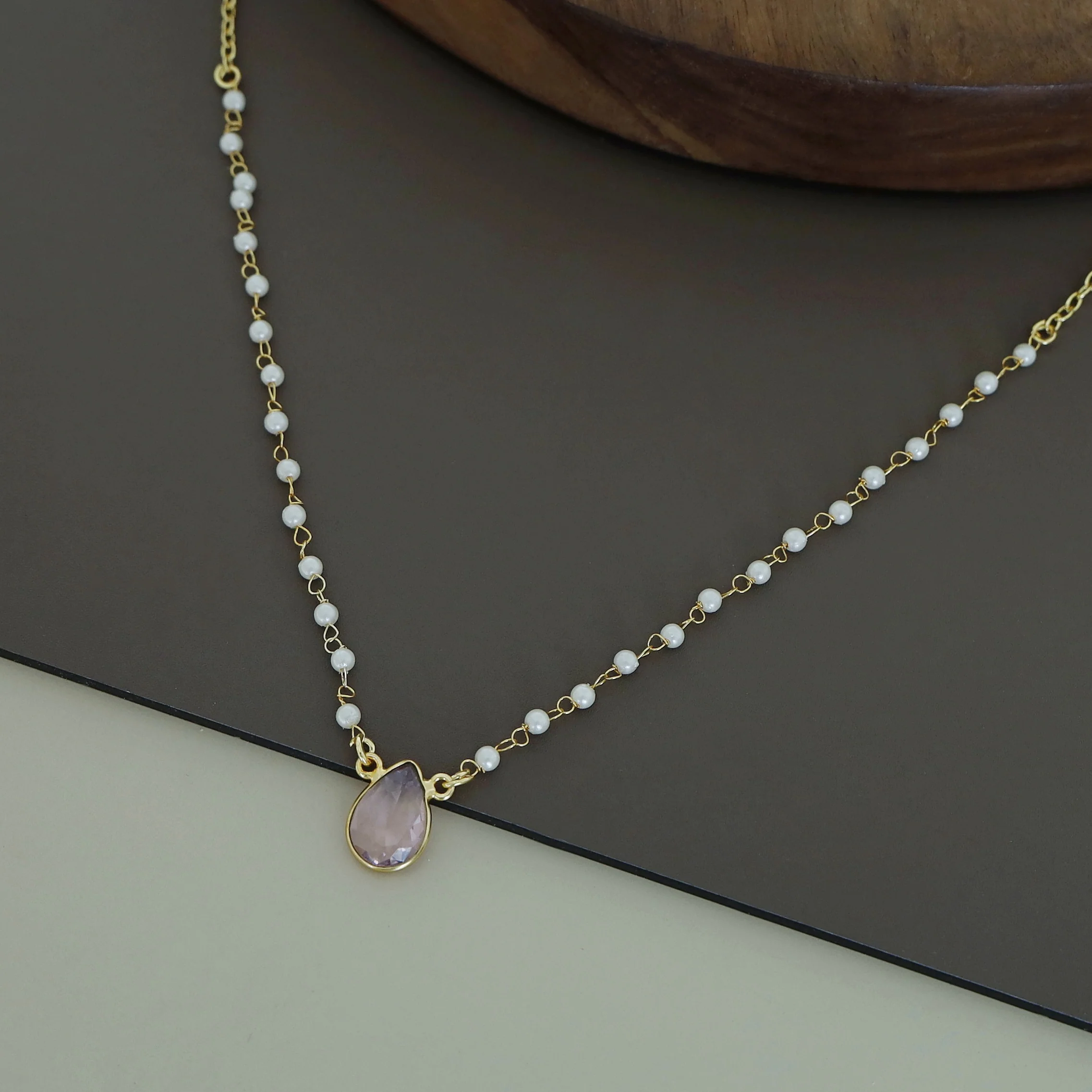 Nasmiya Rain Drop Short Neckpiece - Image 6