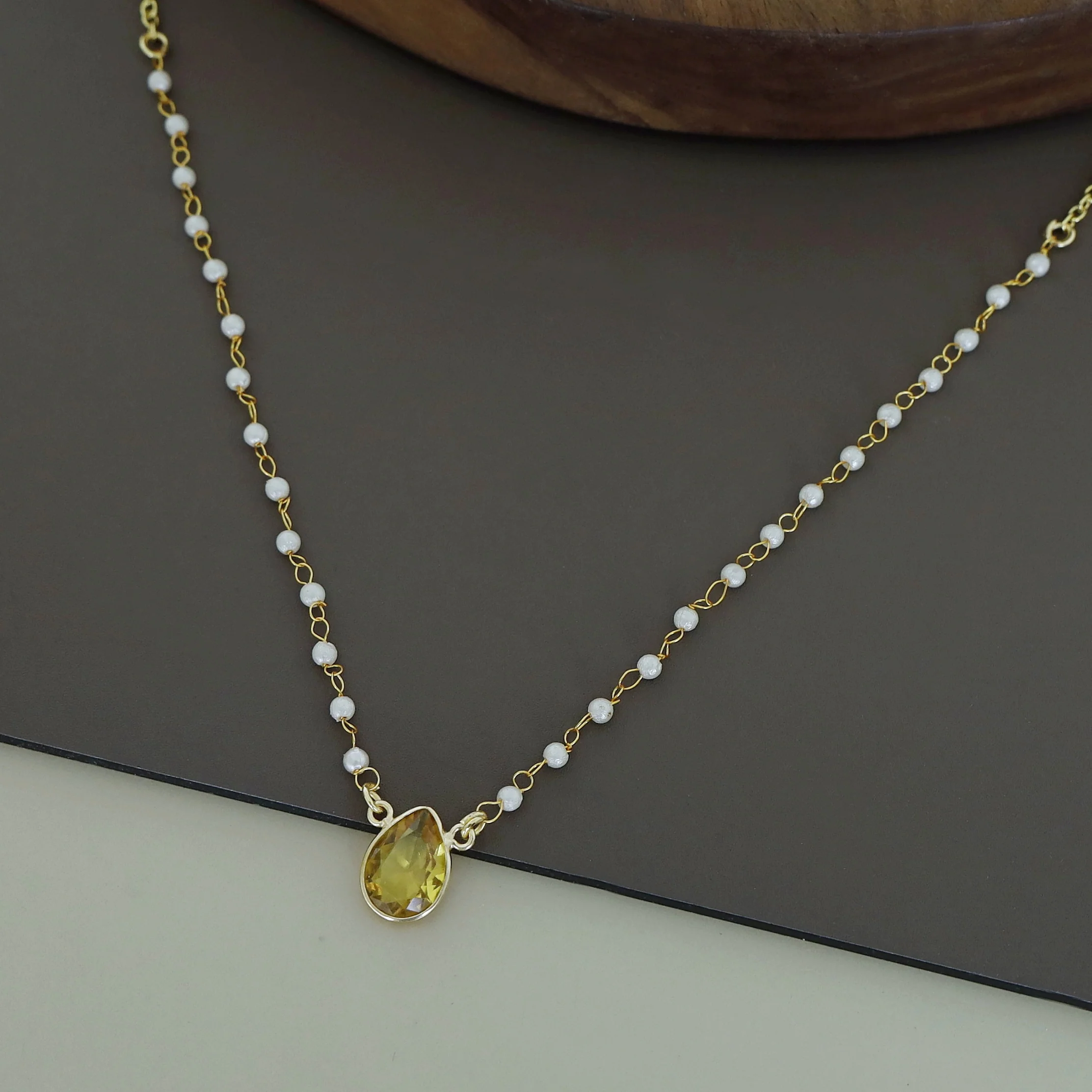 Nasmiya Rain Drop Short Neckpiece - Image 7