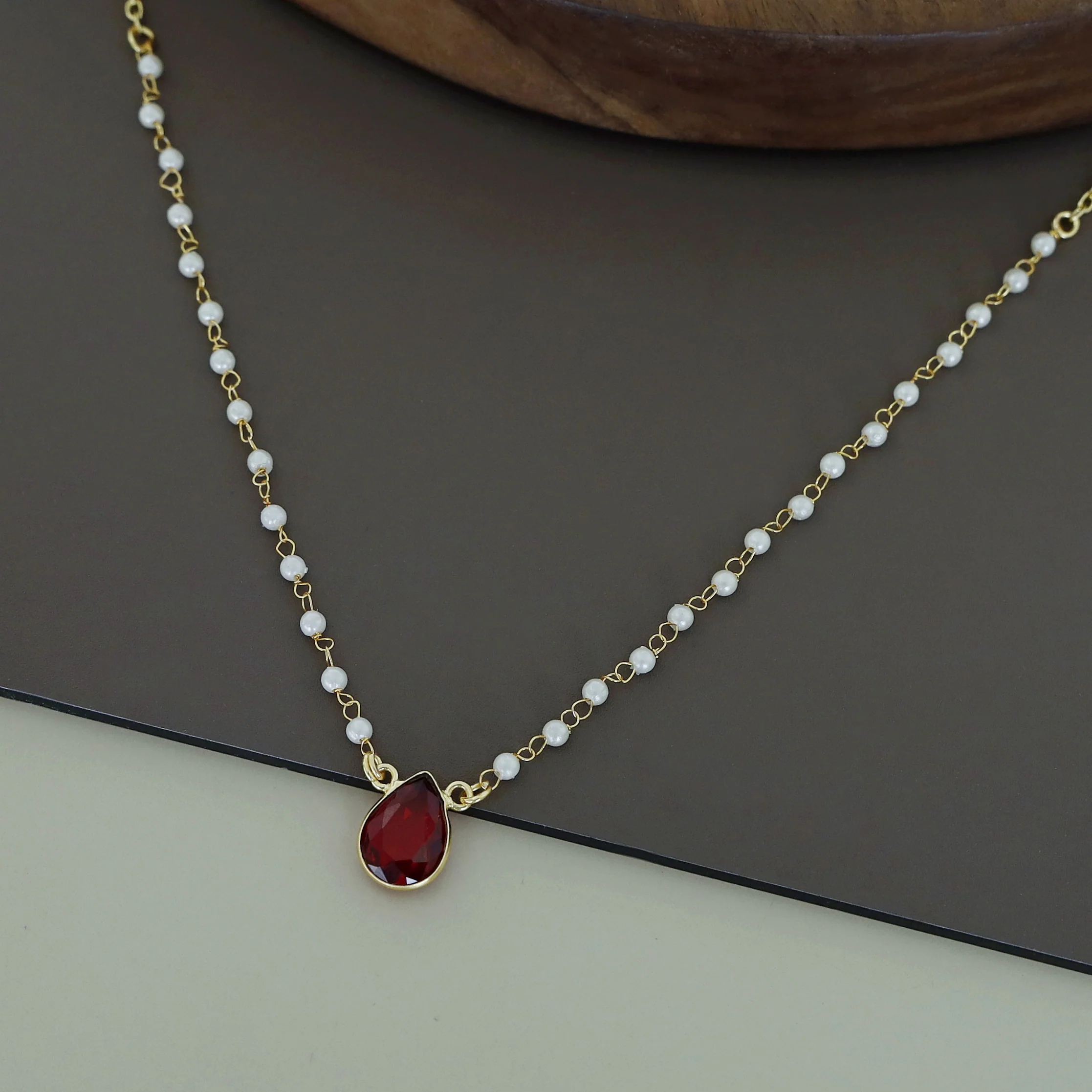 Nasmiya Rain Drop Short Neckpiece - Image 8