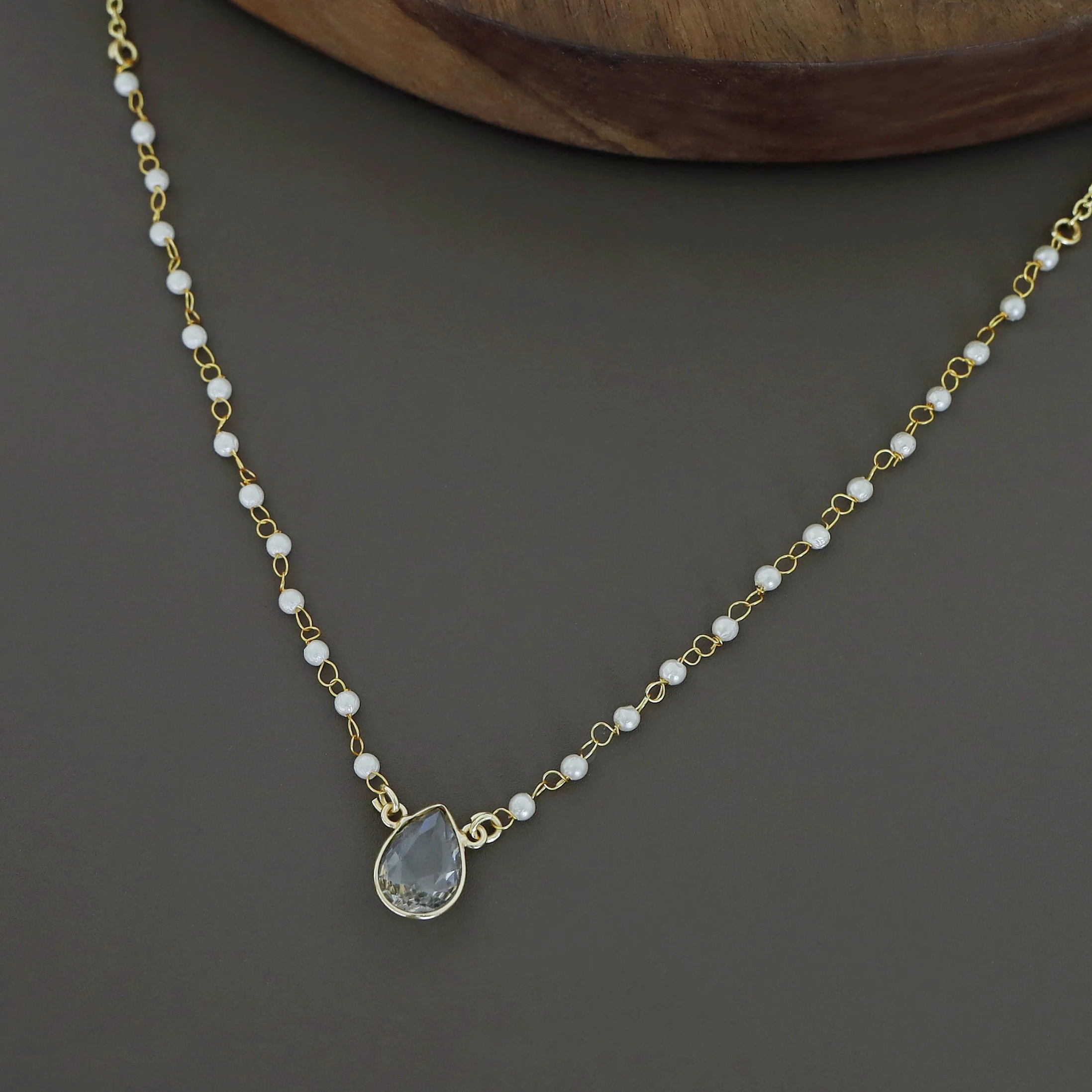 Nasmiya Rain Drop Short Neckpiece - Image 9