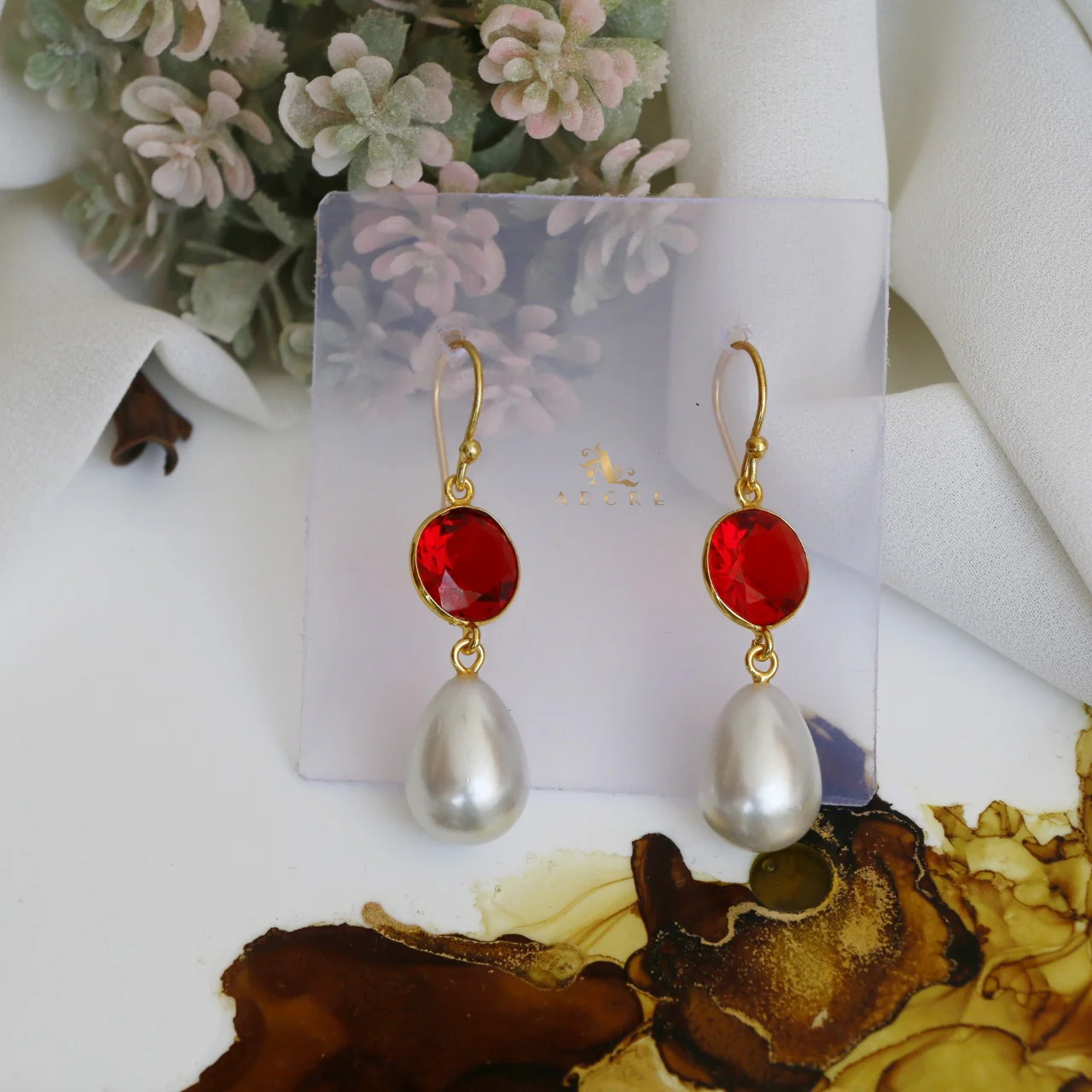 Rakhee Pearl Drop Earring - Image 4
