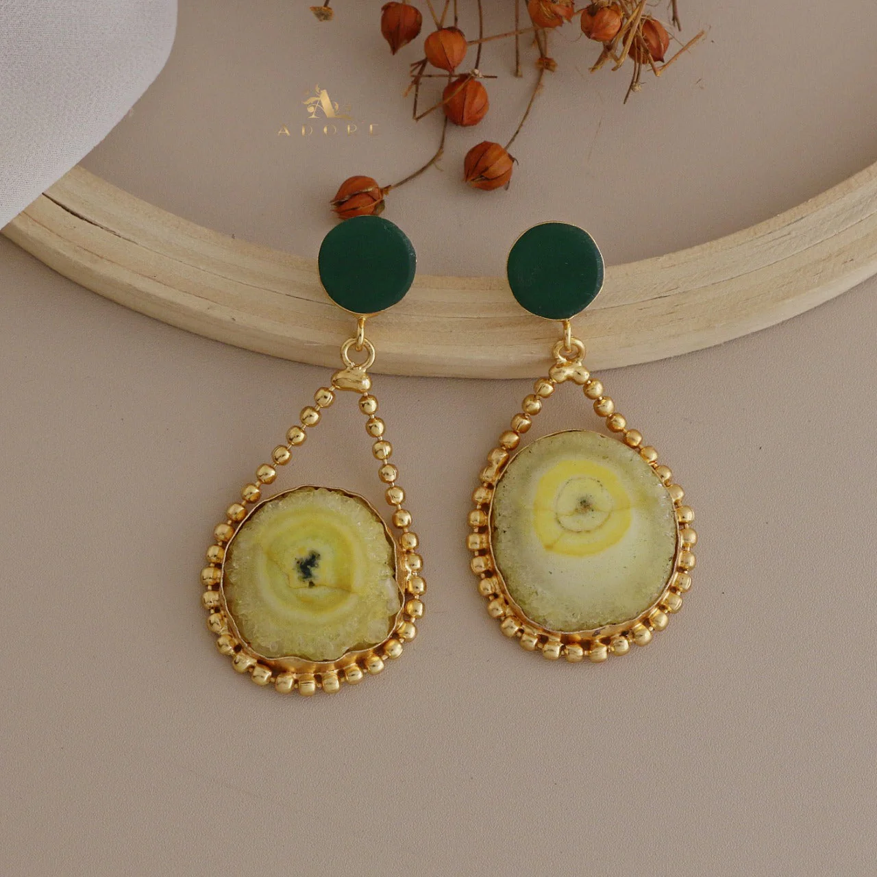 Raw Stone + Agate Swing Earring - Image 5