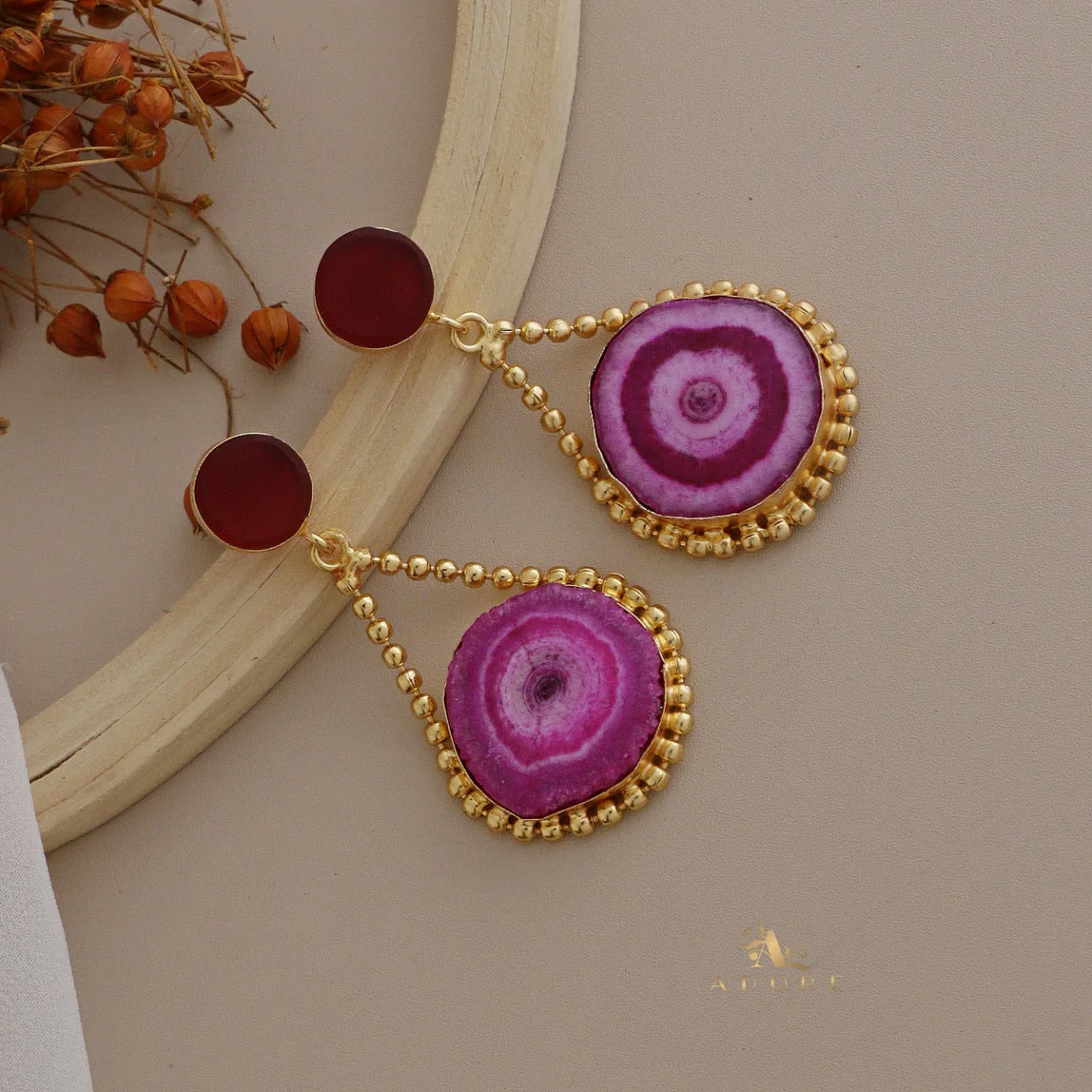 Raw Stone + Agate Swing Earring - Image 6