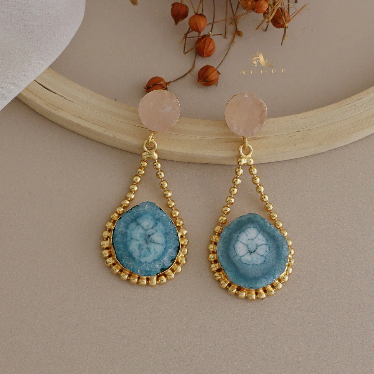 Raw Stone + Agate Swing Earring - Image 7