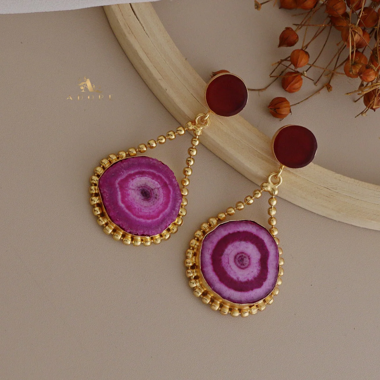 Raw Stone + Agate Swing Earring - Image 8