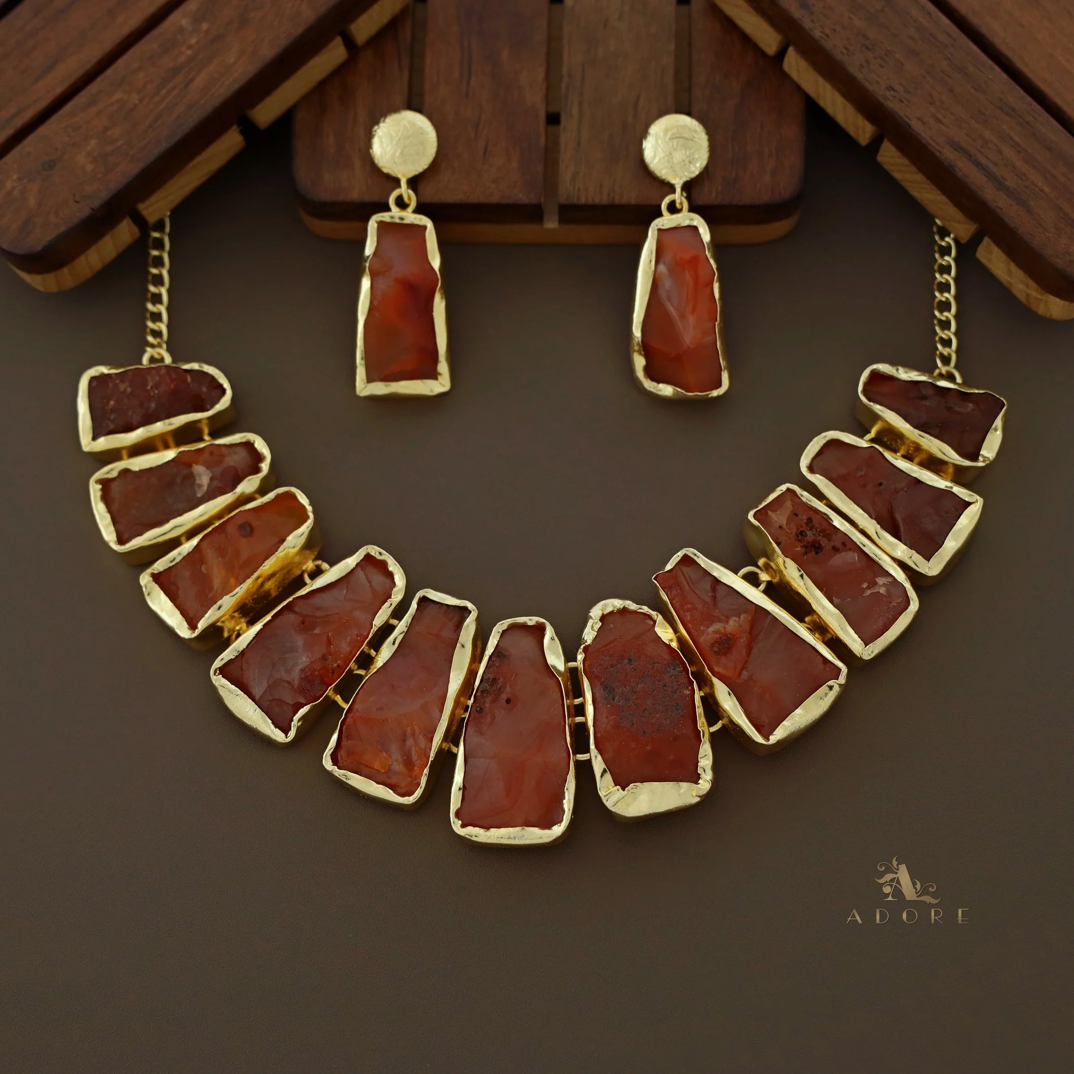 Raw Stone Ainsley Neckpiece With Earring - Image 10