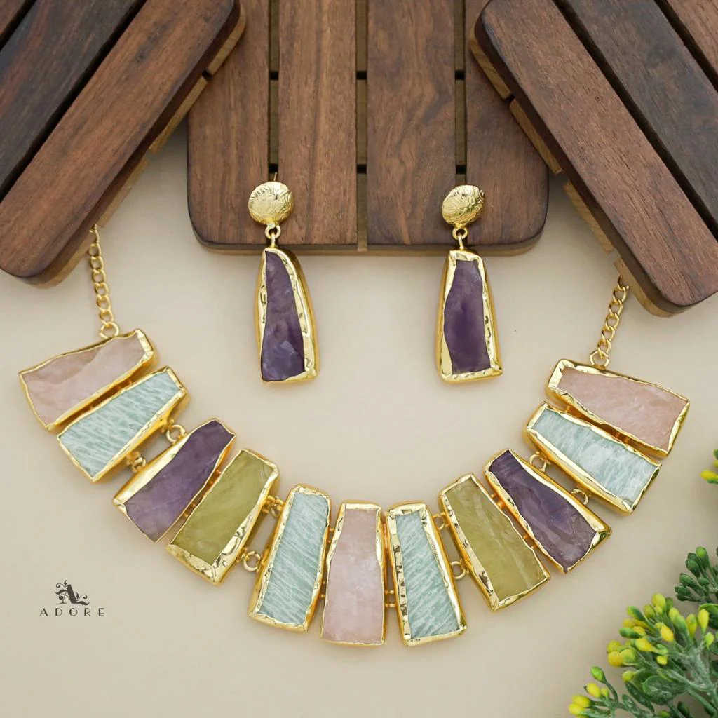Raw Stone Ainsley Neckpiece With Earring - Image 19