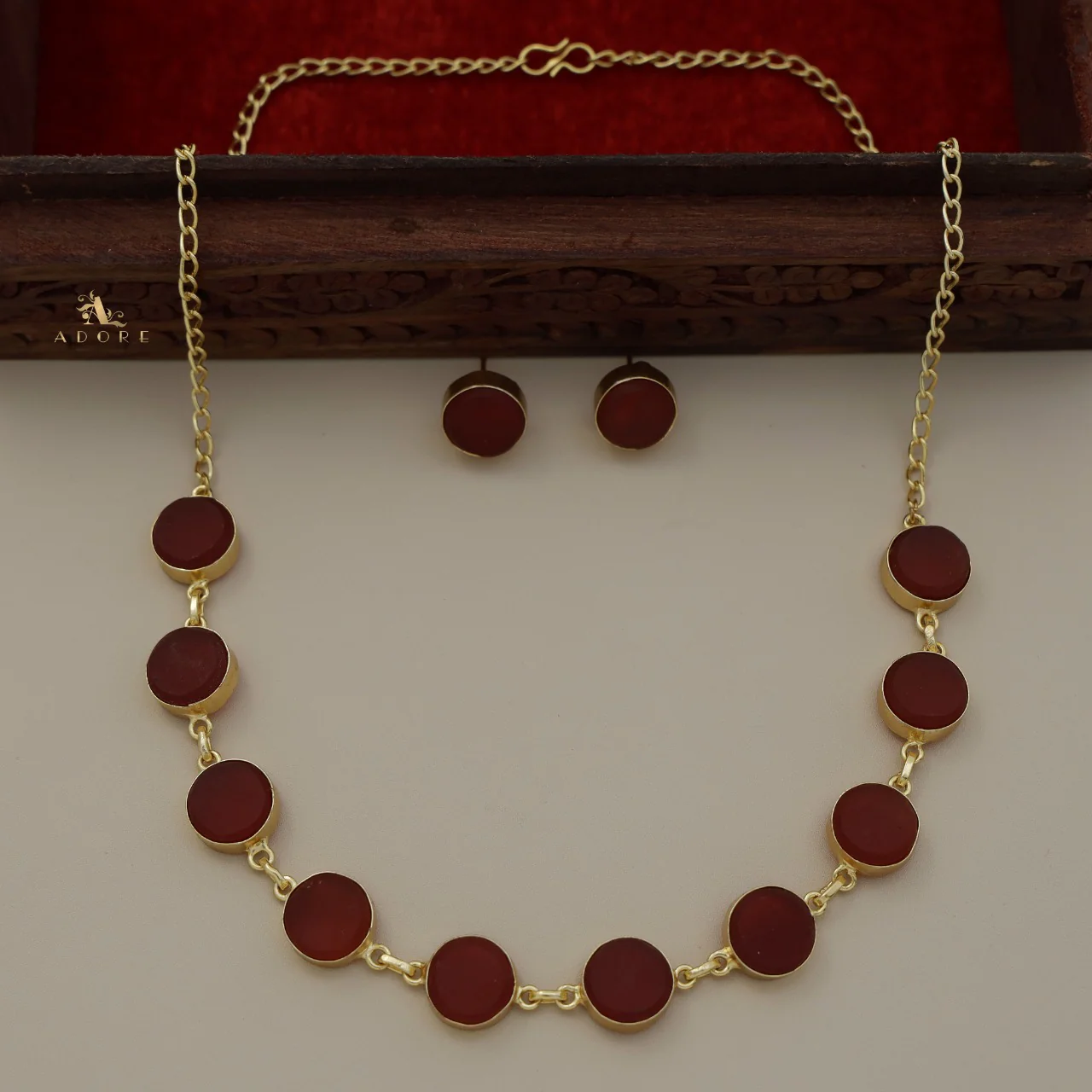 Raw Stone Ashara Neckpiece with Earrings - Image 11
