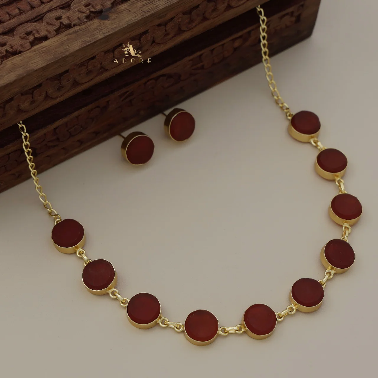 Raw Stone Ashara Neckpiece with Earrings - Image 12