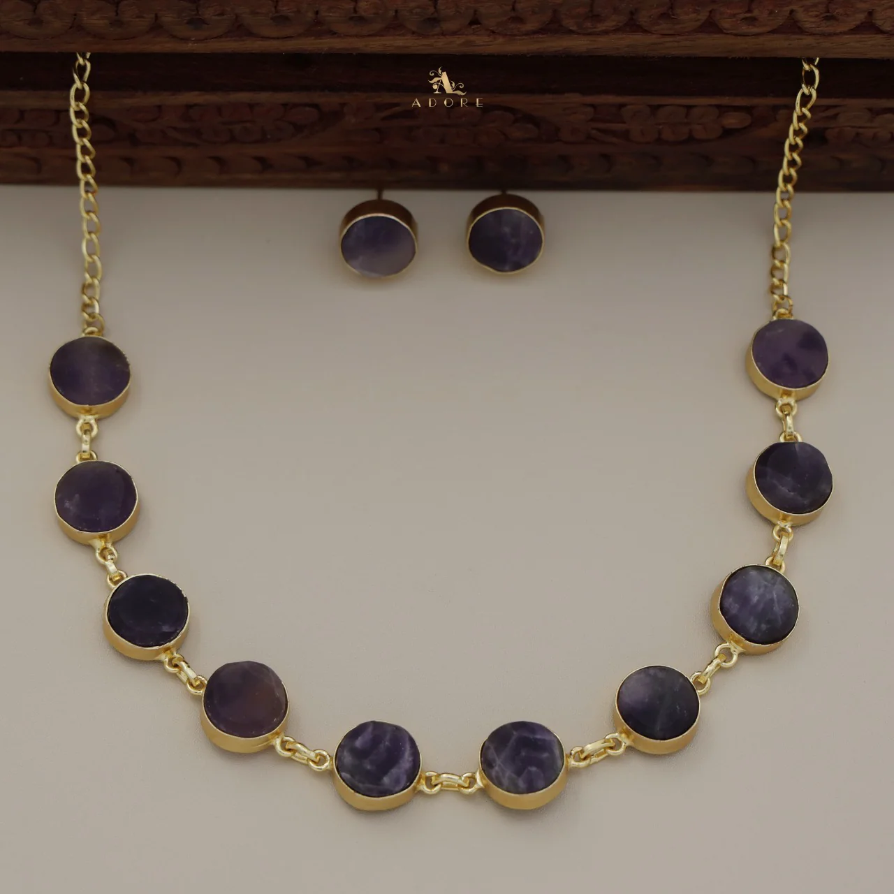 Raw Stone Ashara Neckpiece with Earrings - Image 16