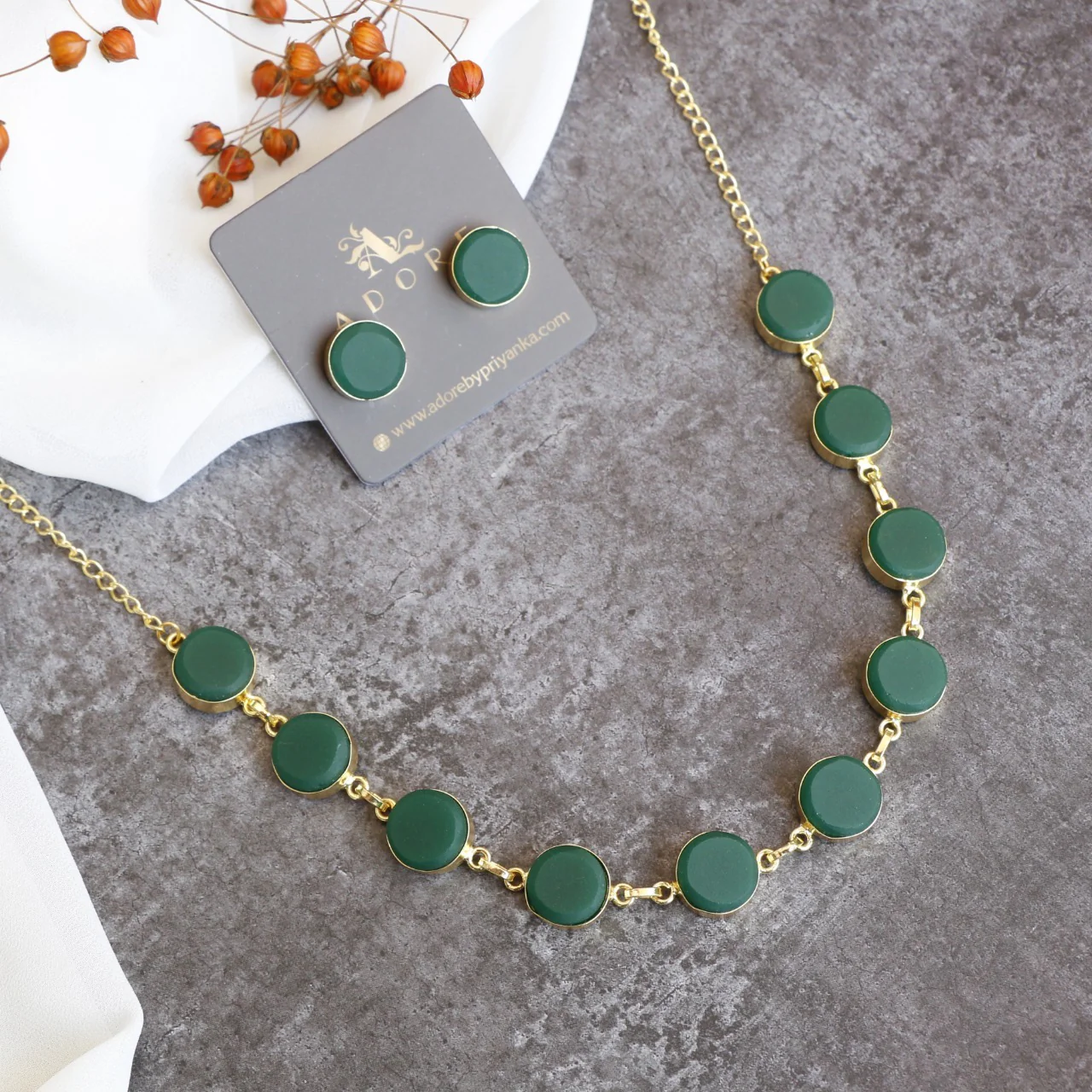 Raw Stone Ashara Neckpiece with Earrings - Image 3