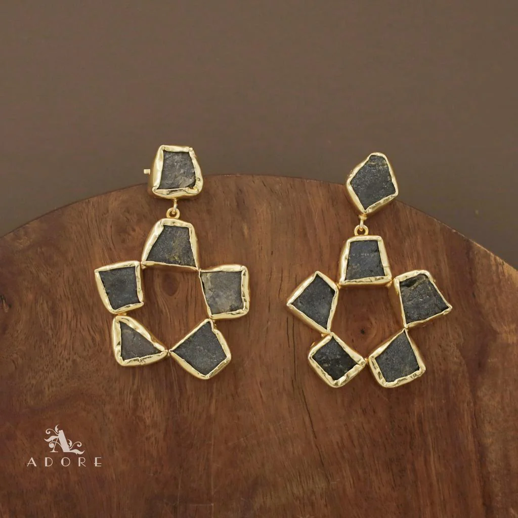 Raw Stone Flower Chakra Earring - Image 13