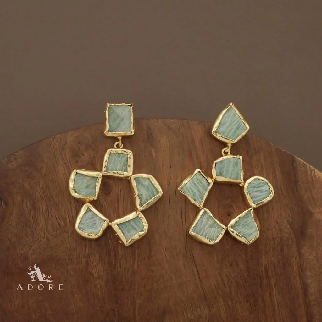 Raw Stone Flower Chakra Earring - Image 14