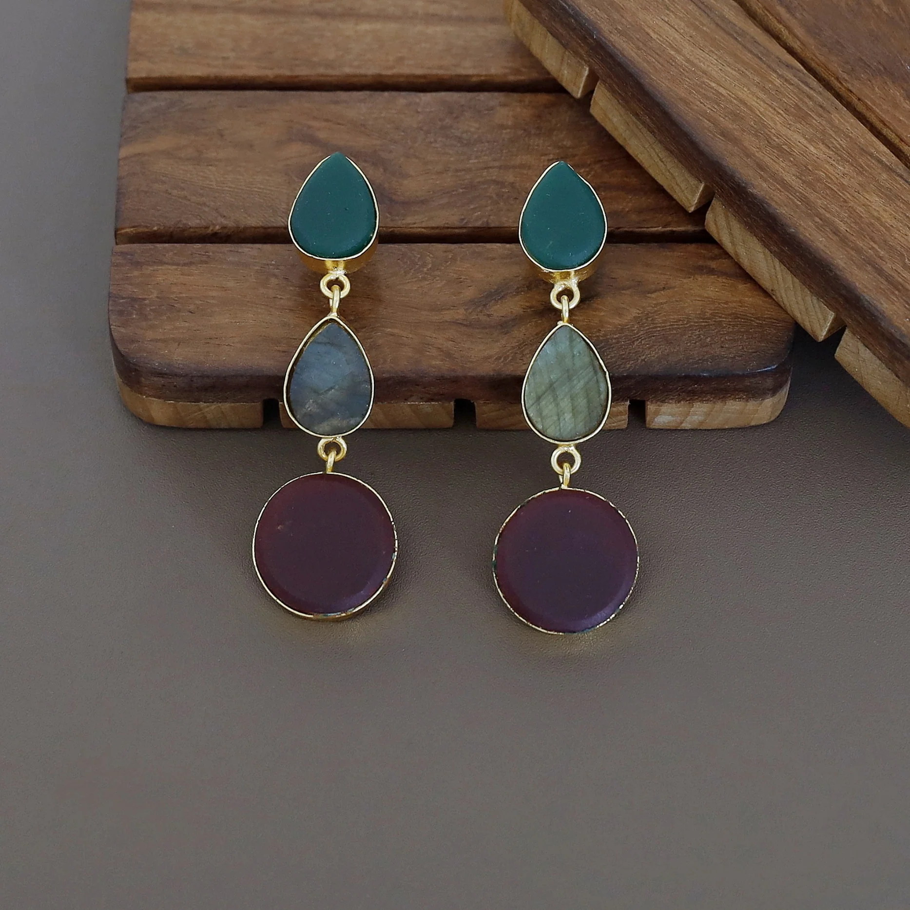 Raw Stone Jyothi + Chakra Earring - Image 12