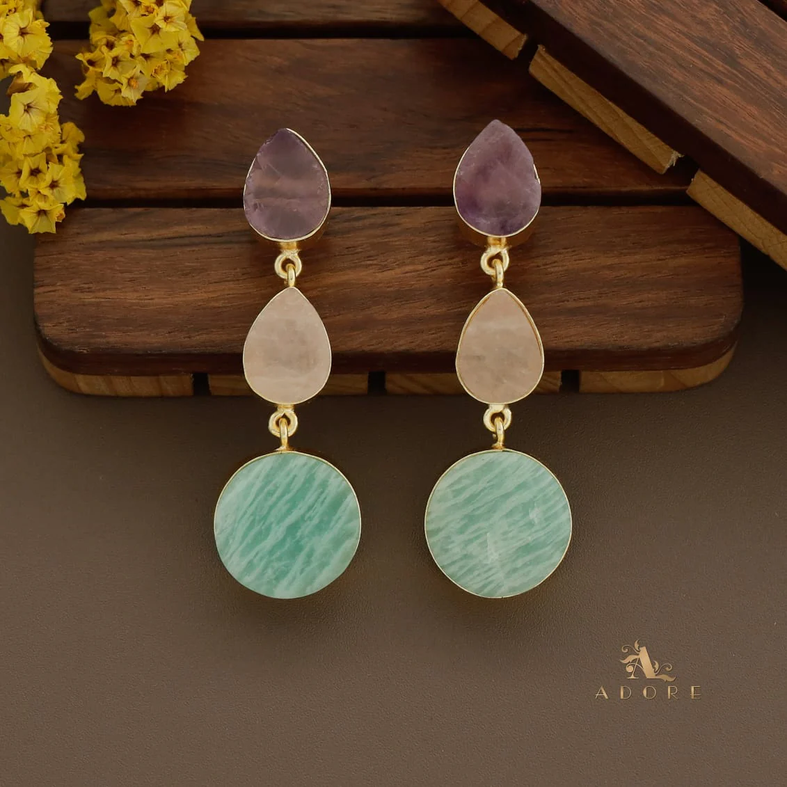 Raw Stone Jyothi + Chakra Earring - Image 9