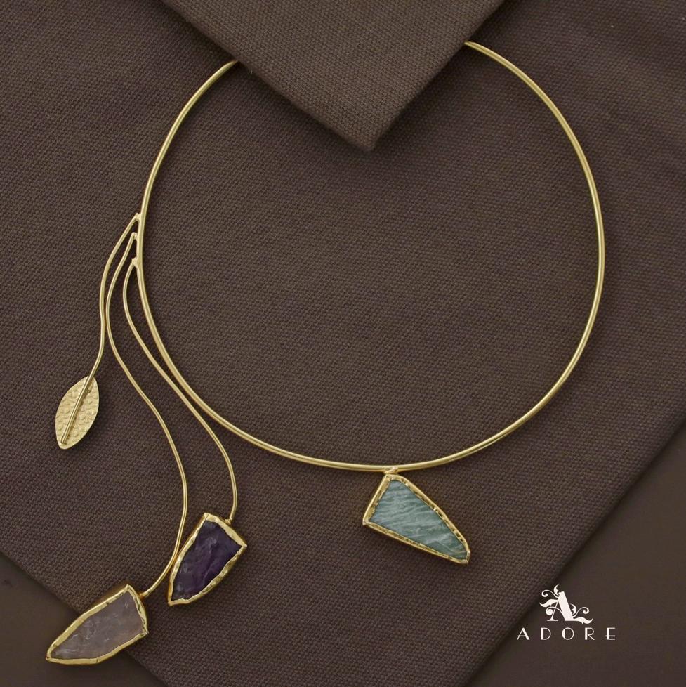 Raw Stone Leafy Neck Cuff - Image 4
