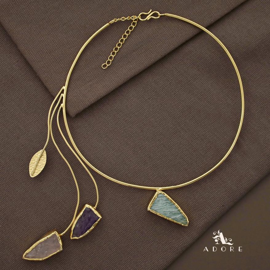Raw Stone Leafy Neck Cuff - Image 5