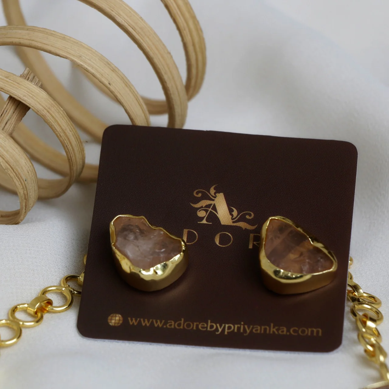 Raw Stone Unshape Eminent Combo (Short Neckpiece/Choker + Ring + Studs) - Image 16