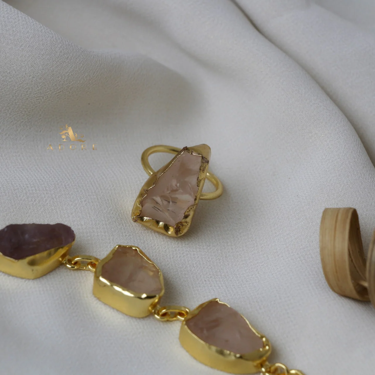 Raw Stone Unshape Eminent Combo (Short Neckpiece/Choker + Ring + Studs) - Image 19