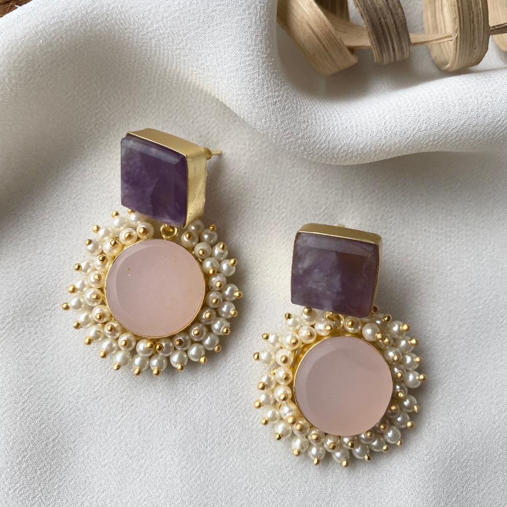 Raw Stone Royal Earrings - Image 12
