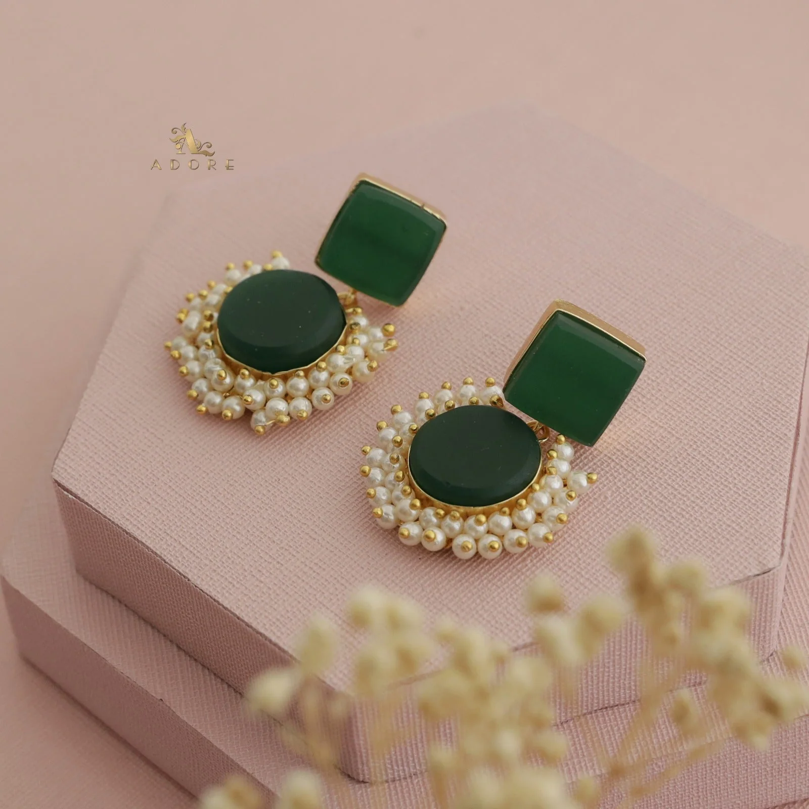 Raw Stone Royal Earrings - Image 2