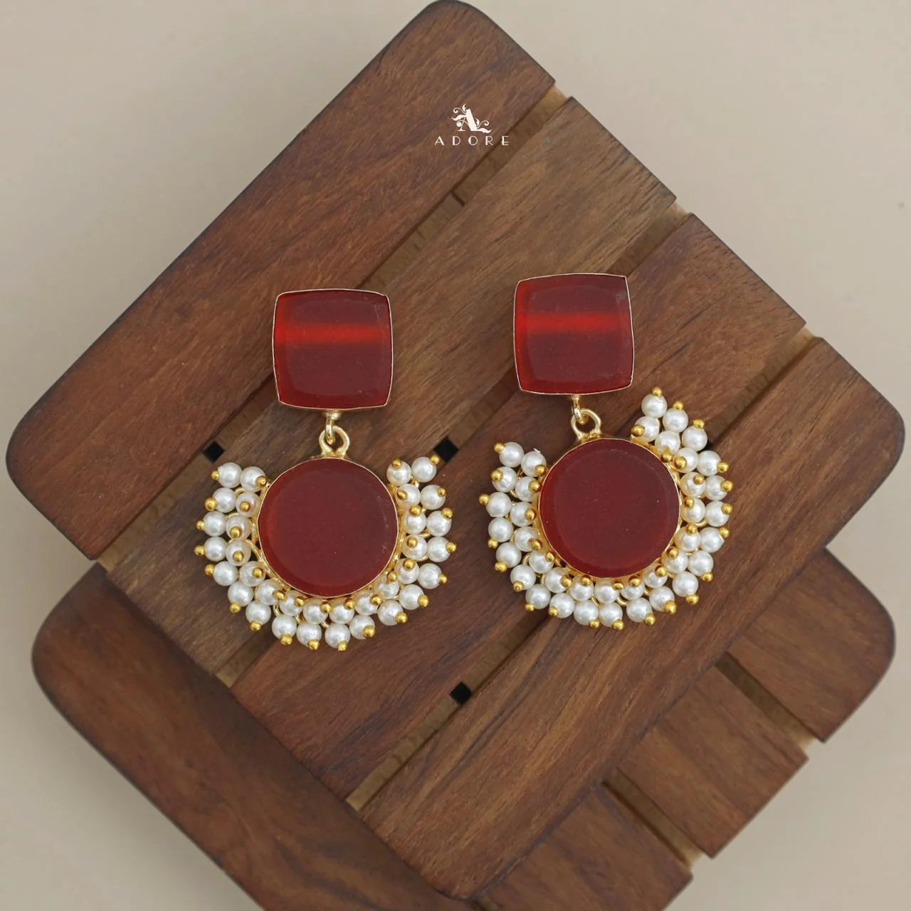 Raw Stone Royal Earrings - Image 3