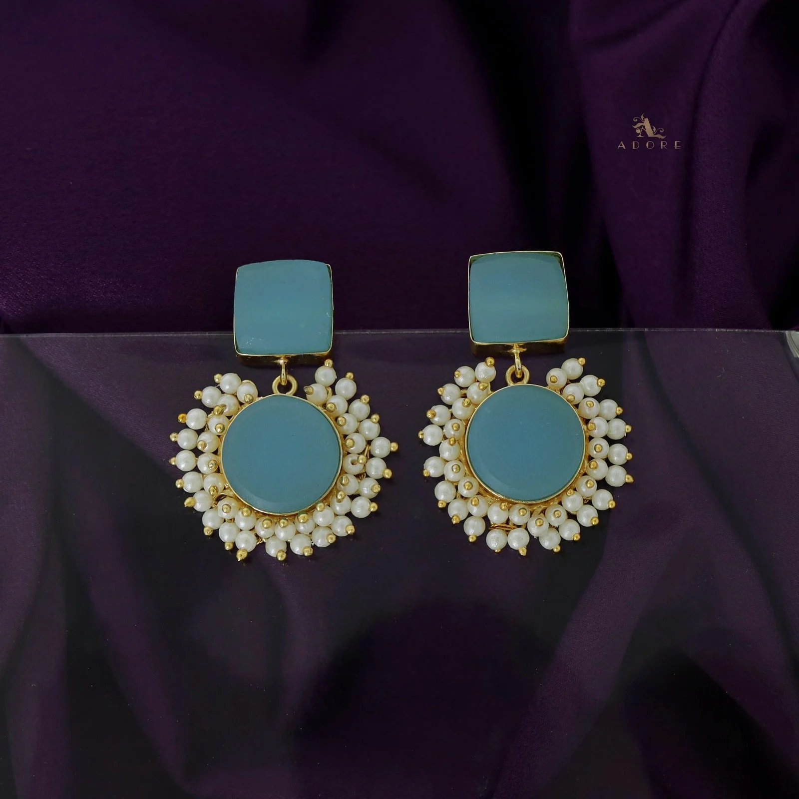 Raw Stone Royal Earrings - Image 4