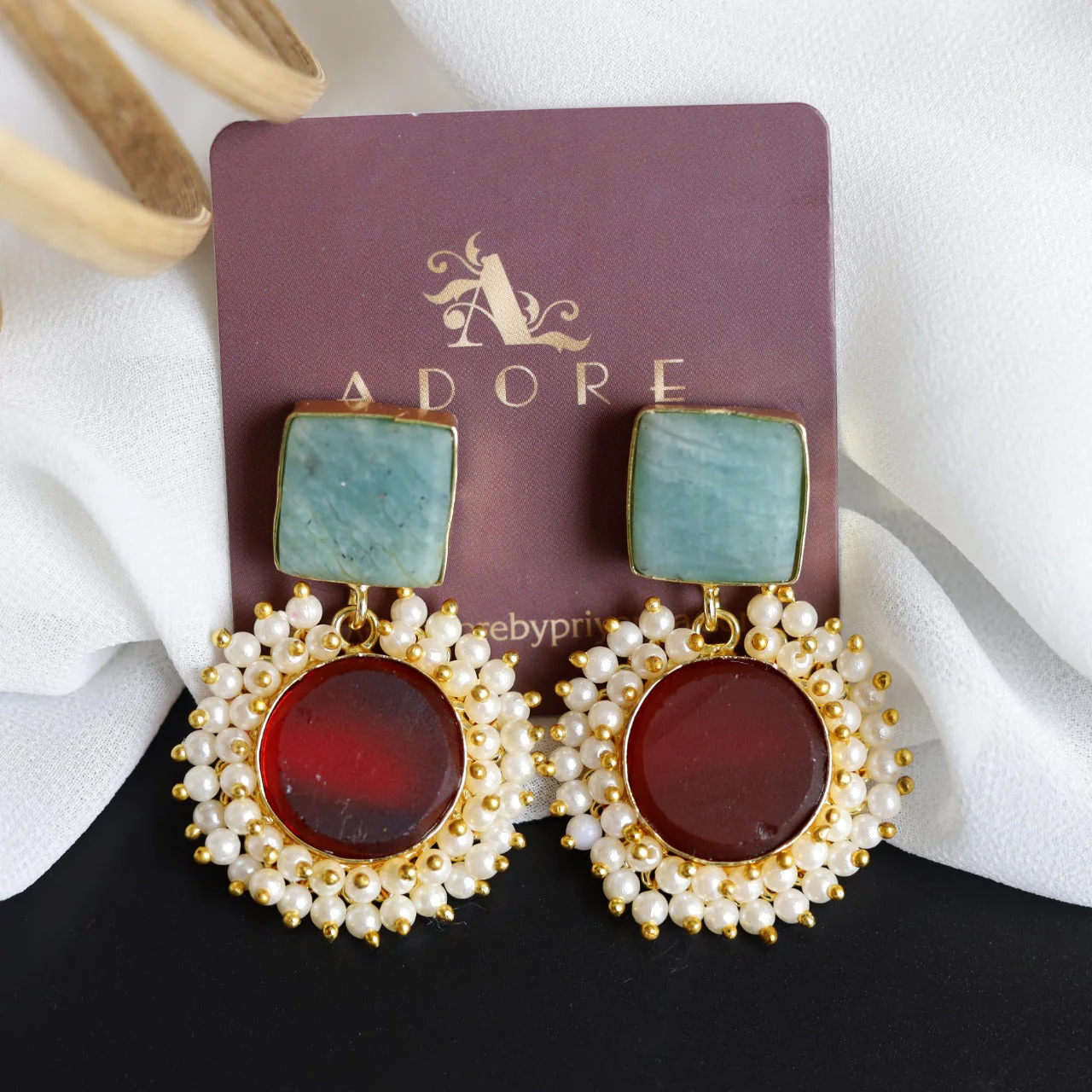Raw Stone Royal Earrings - Image 8