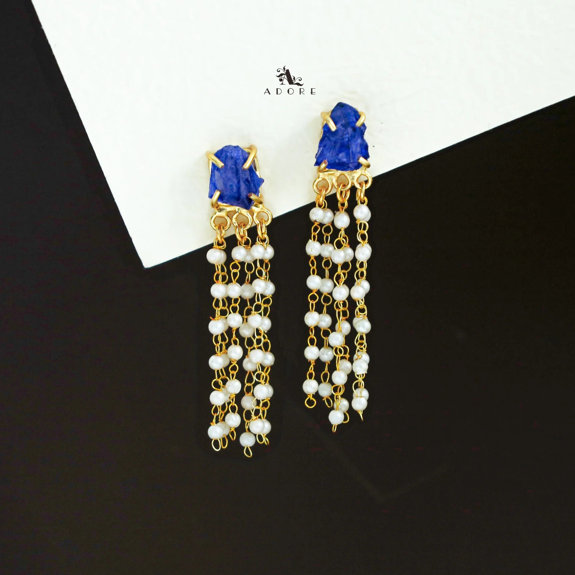 Raw Stone Tassel Pearl Earring - Image 22