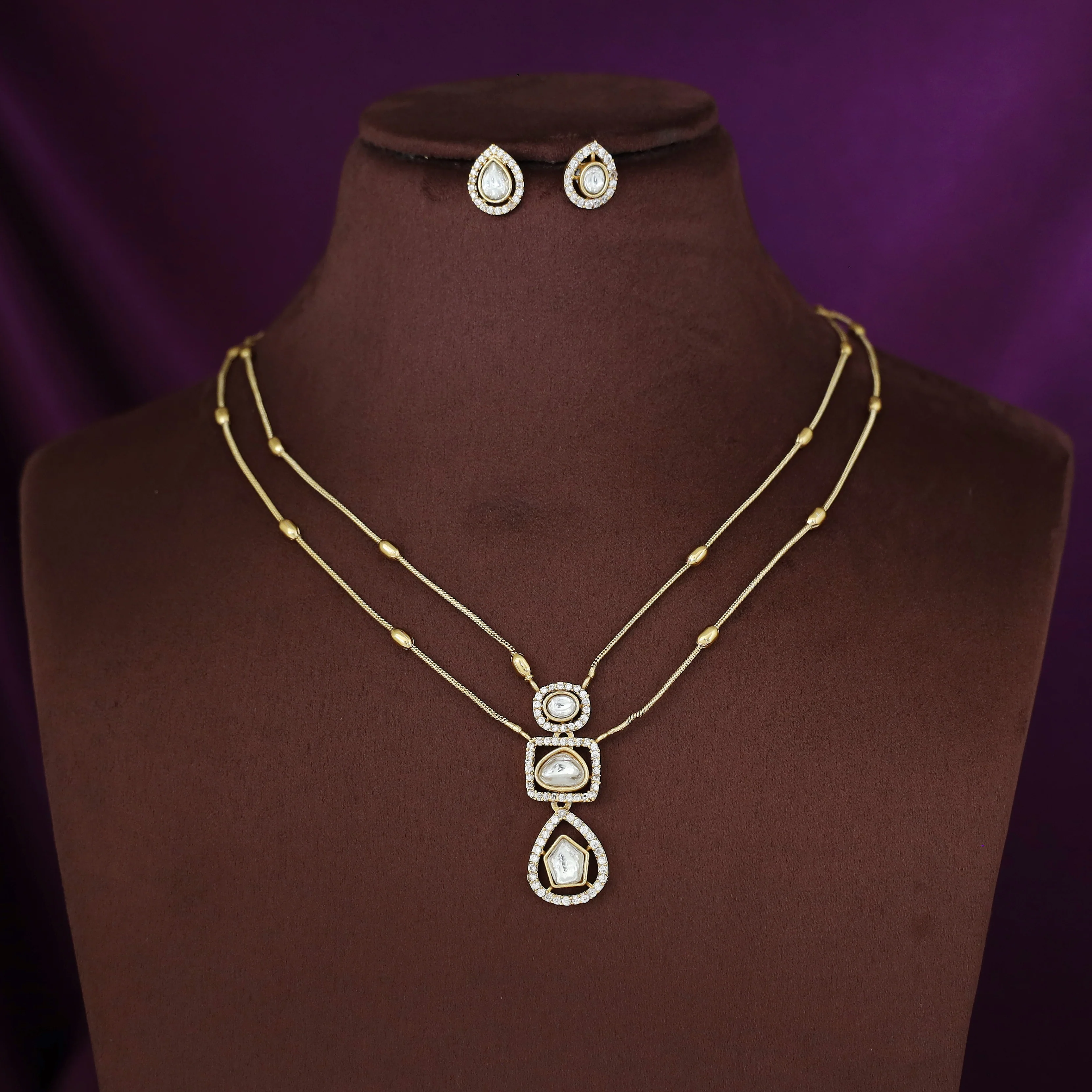 Reeyansha 2 Layer Neckpiece with Stud - Image 4