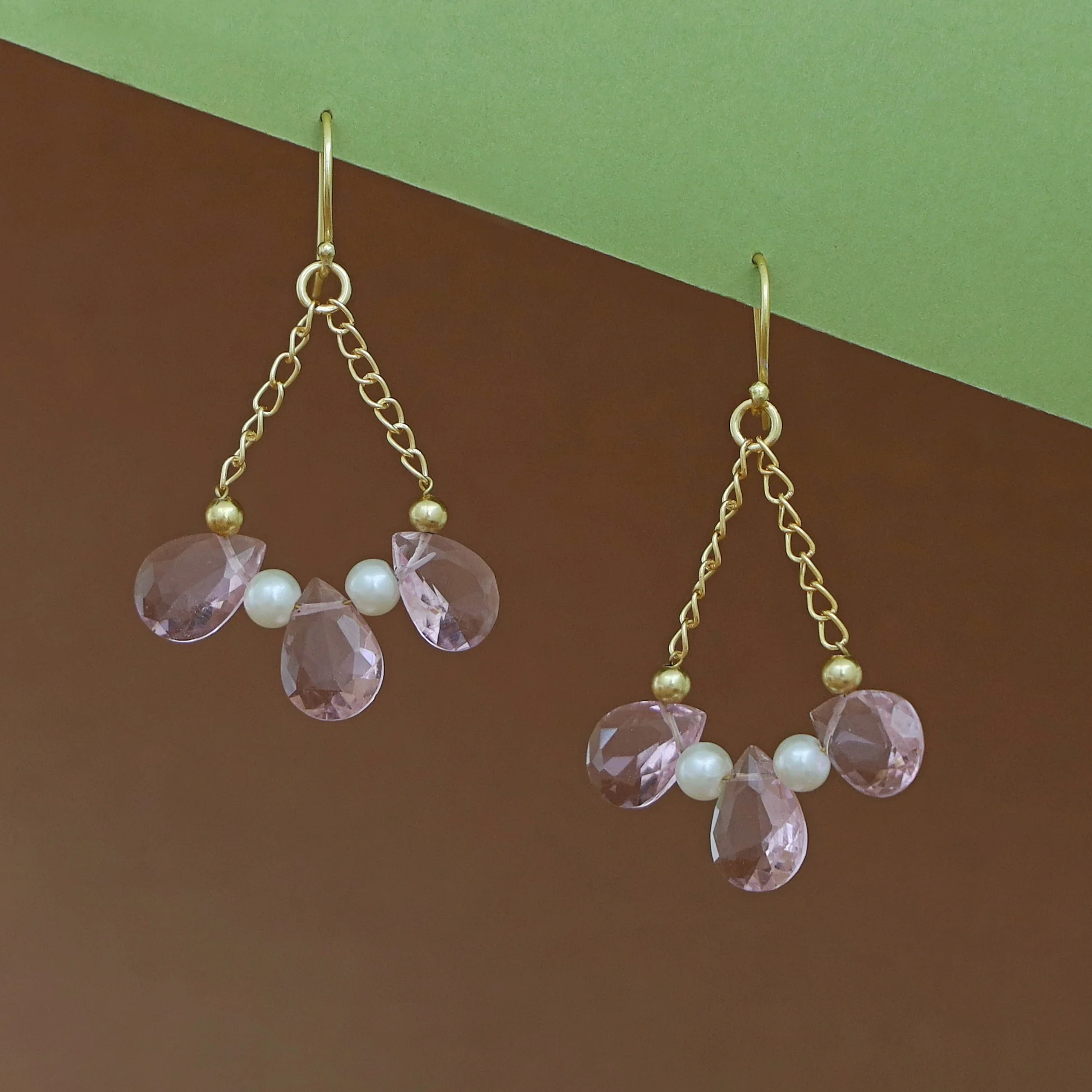 Renaxa Golden Glossy Pearl Chainy Drop - Image 11