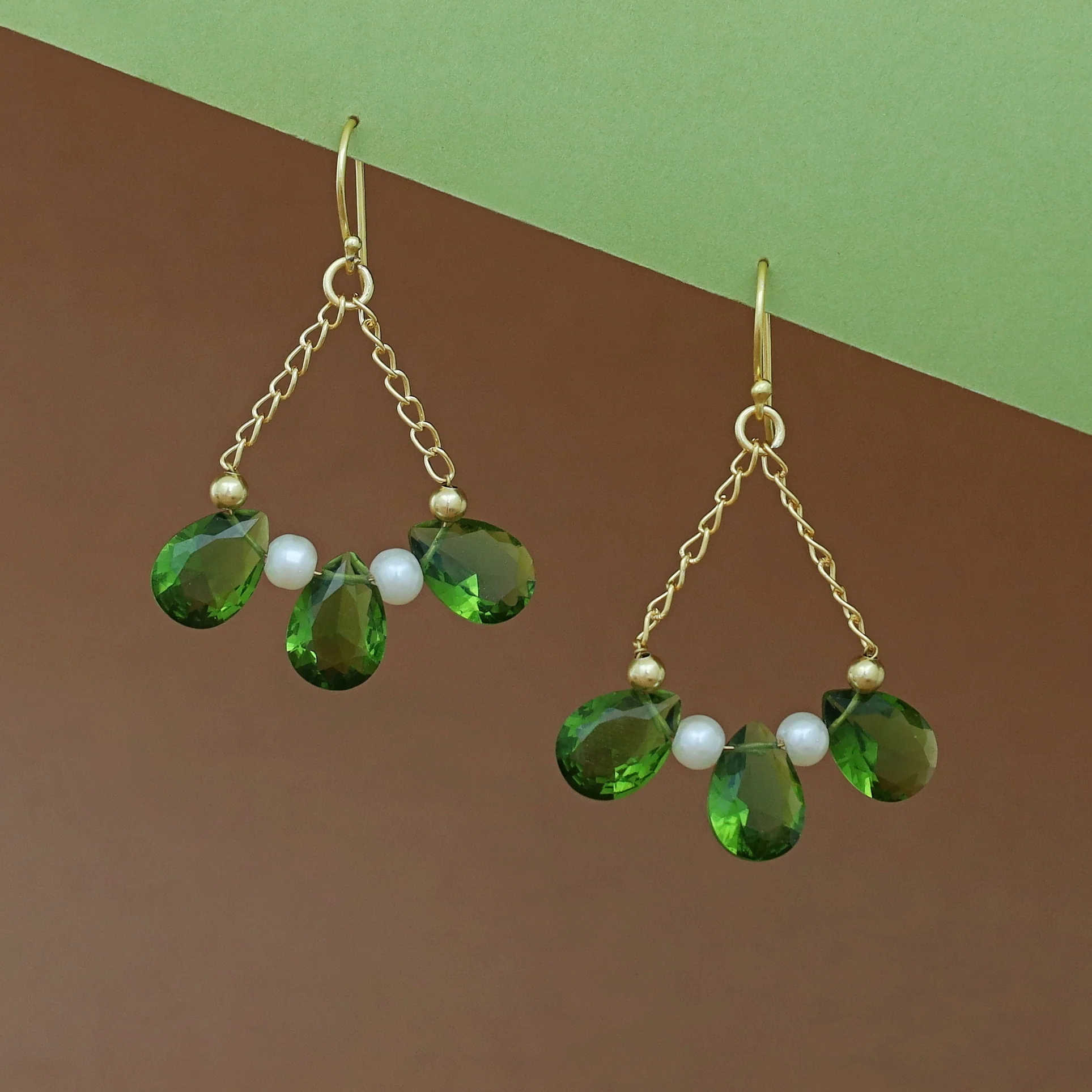 Renaxa Golden Glossy Pearl Chainy Drop - Image 4
