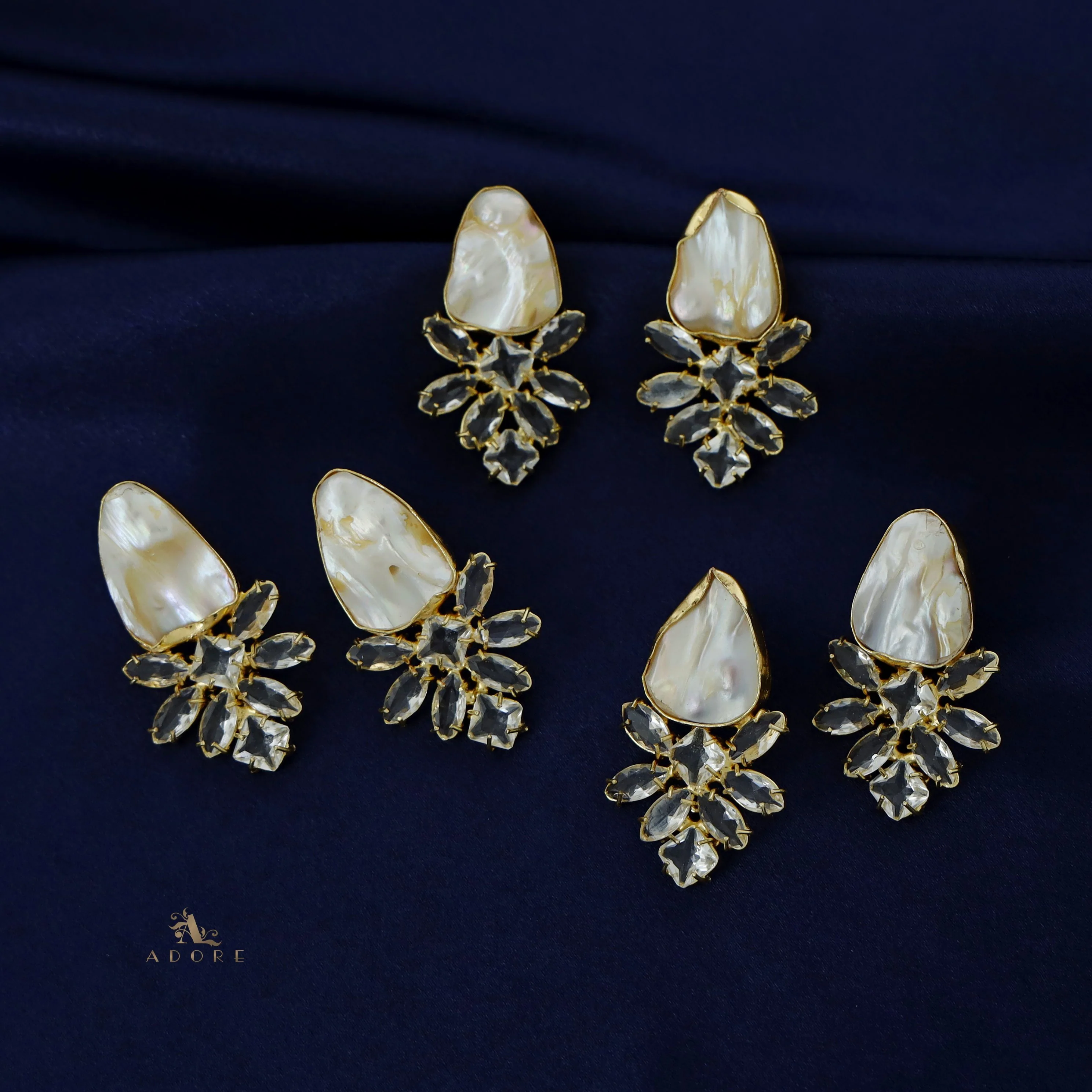 Resilea Glossy Floral Baroque Earring - Image 5