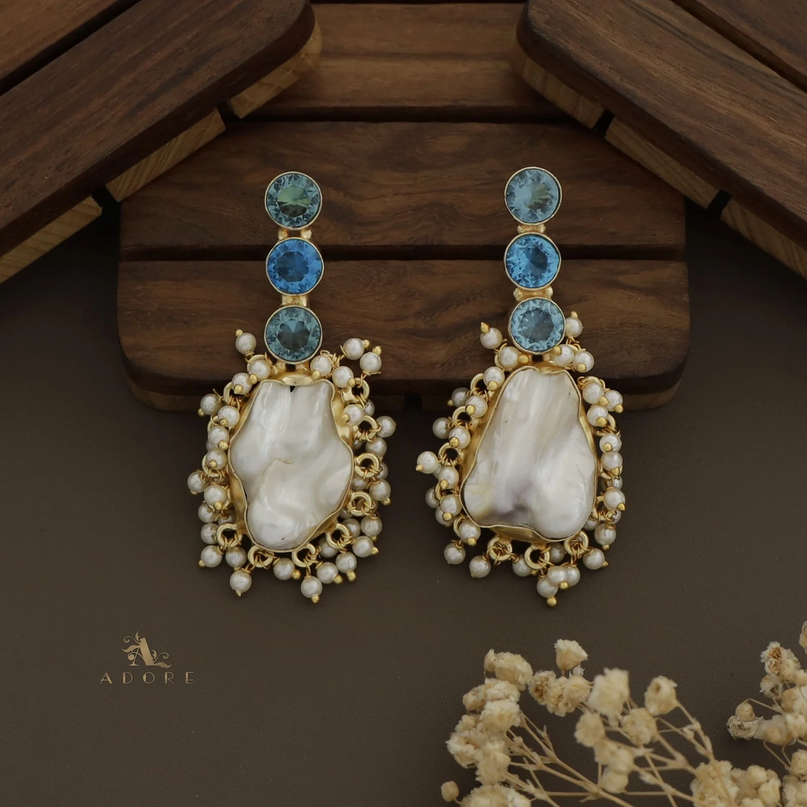 Revana Baroque Pearl Earring - Image 11