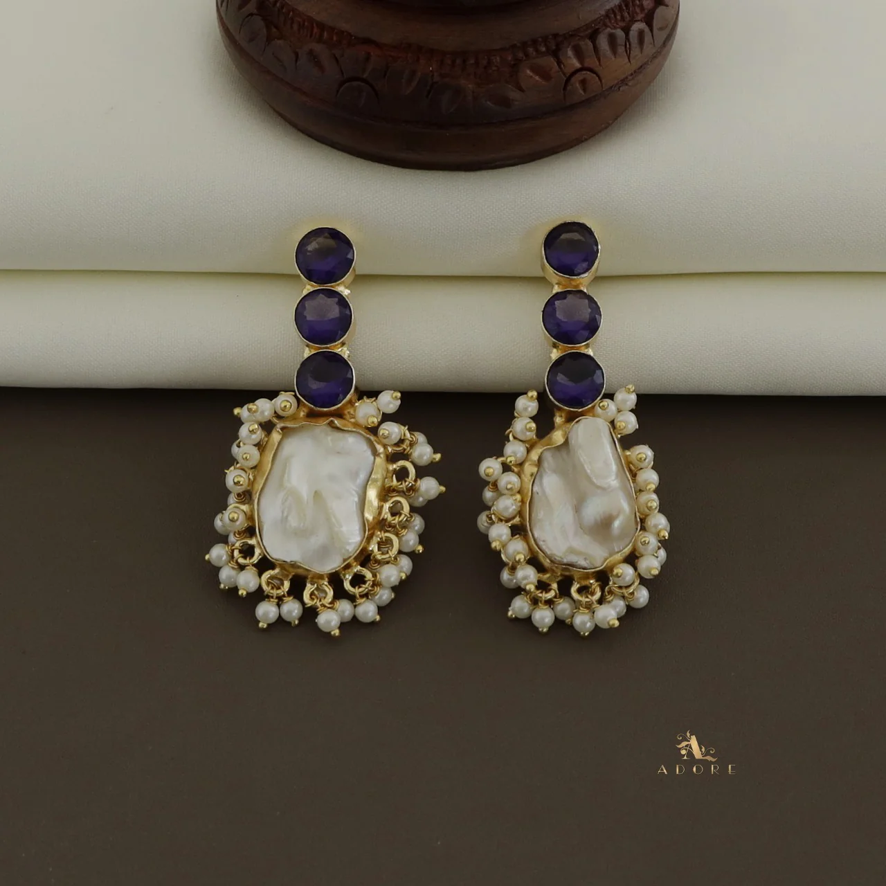 Revana Baroque Pearl Earring - Image 3