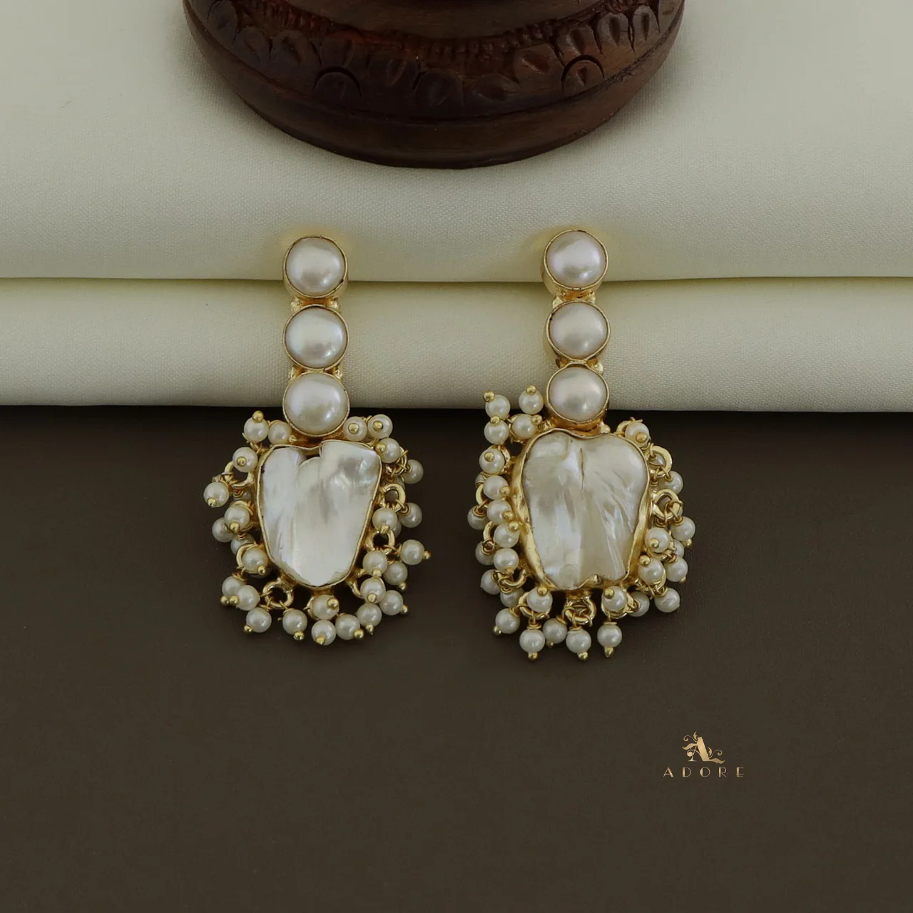 Revana Baroque Pearl Earring - Image 4