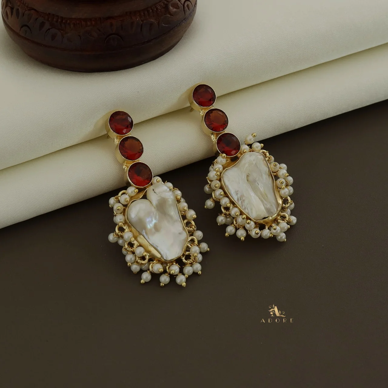 Revana Baroque Pearl Earring - Image 7