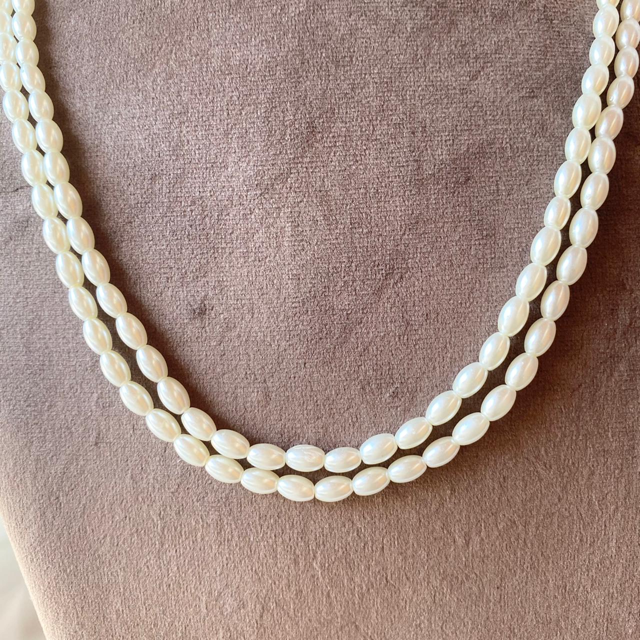 Rice Pearl 2 Layer Neckpiece - Image 3
