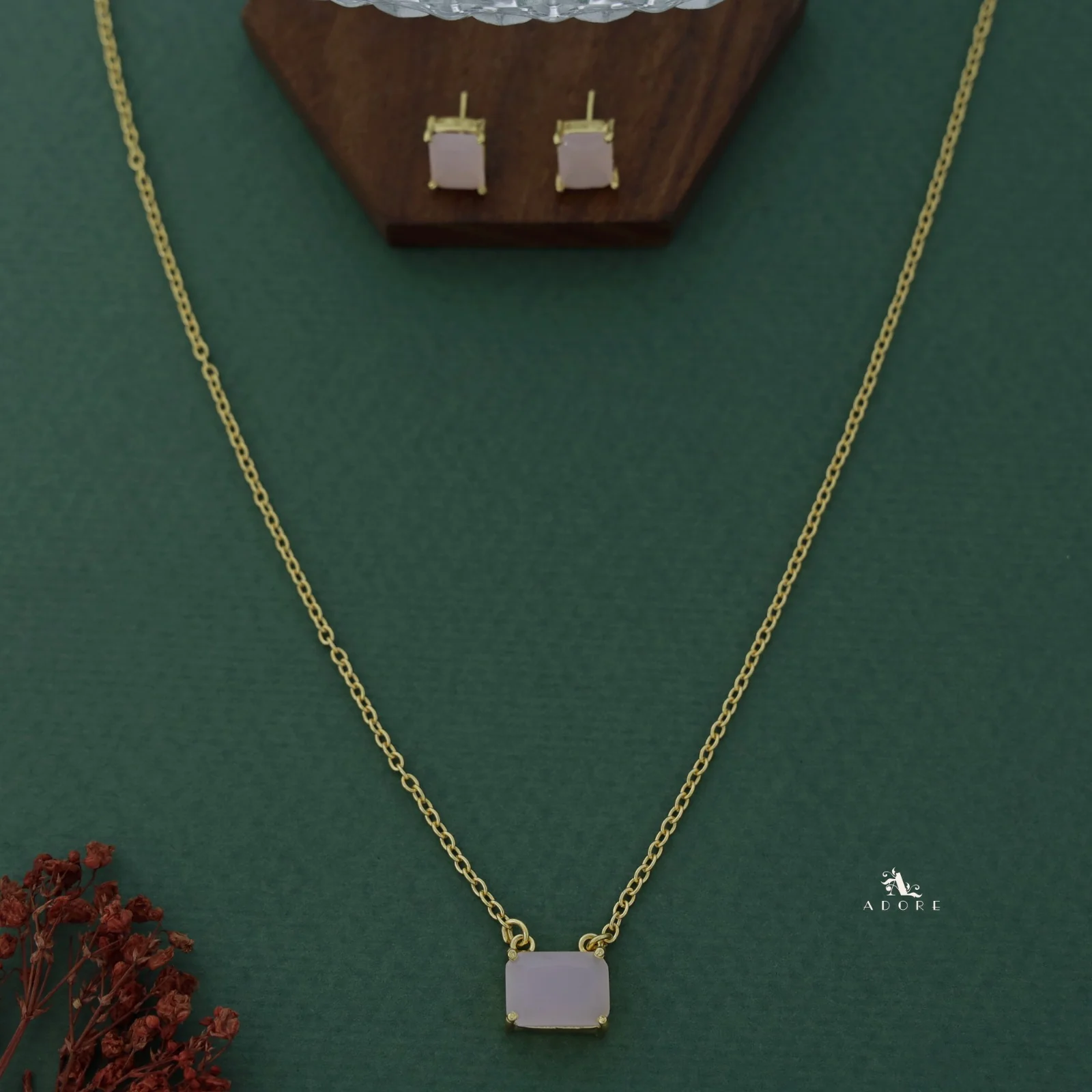 Jaime Glossy Rectangle Neckpiece With Stud - Image 17