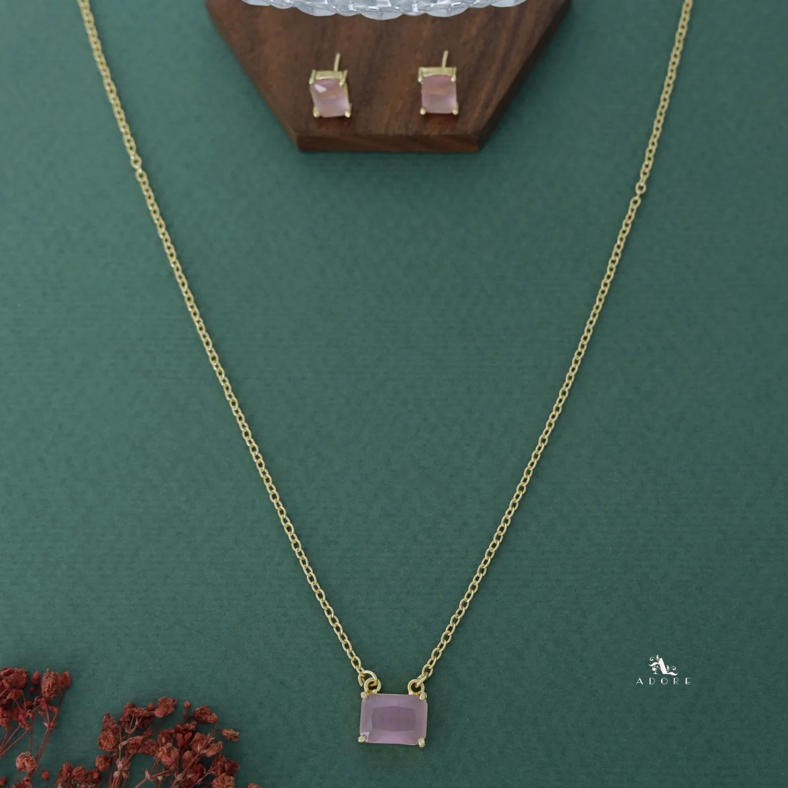 Jaime Glossy Rectangle Neckpiece With Stud - Image 2