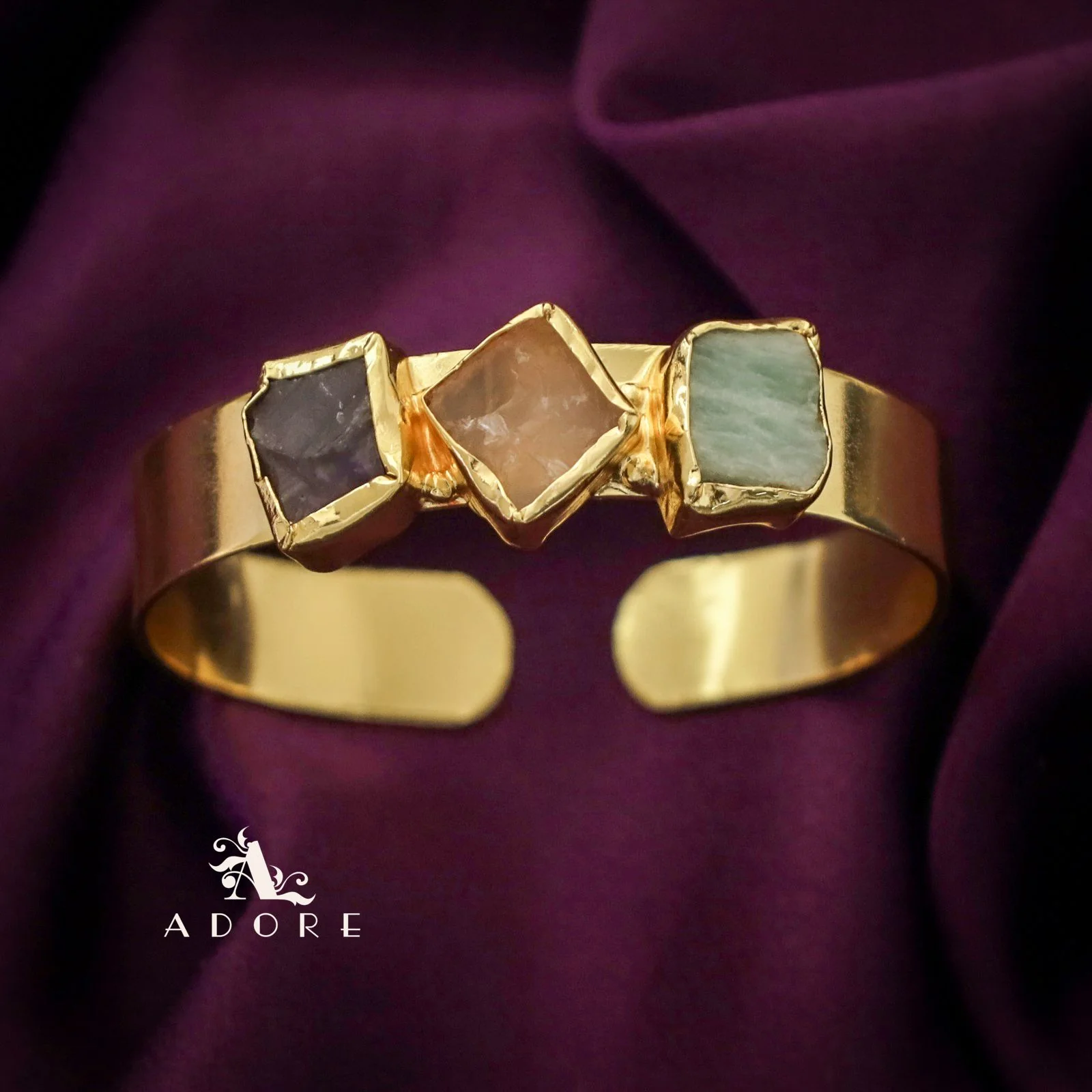 Riza Raw Stone Bangle - Image 10
