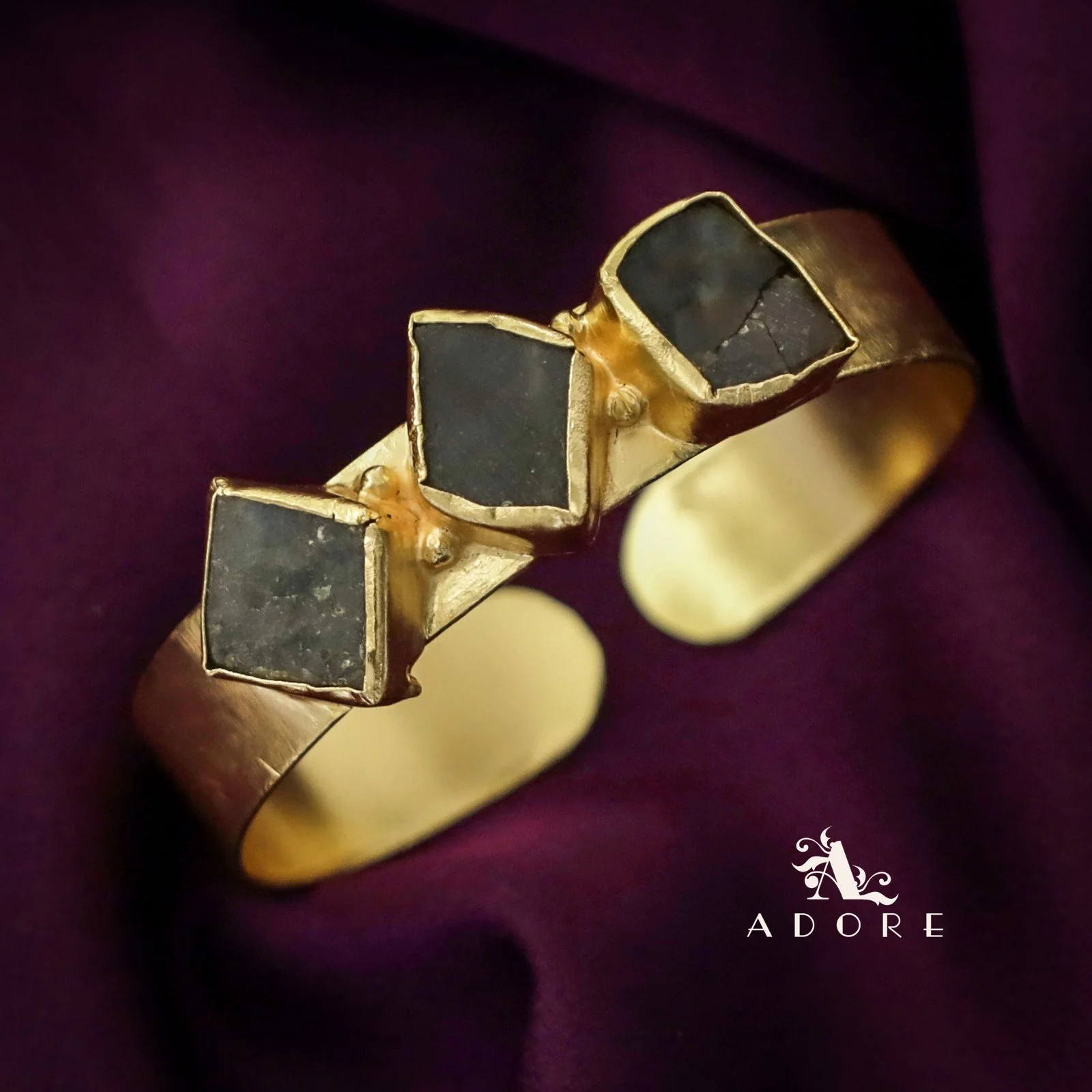 Riza Raw Stone Bangle - Image 2