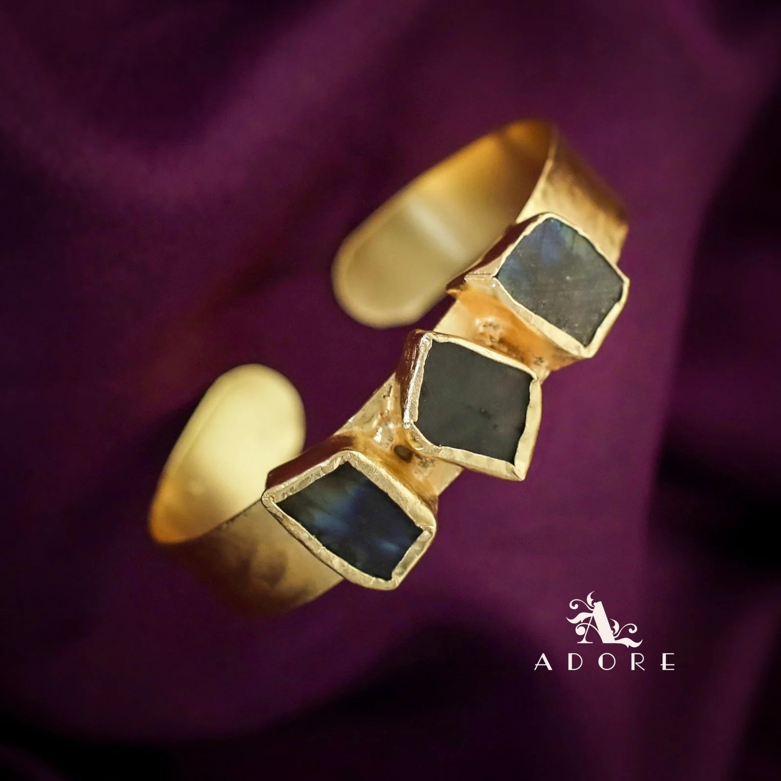 Riza Raw Stone Bangle - Image 4