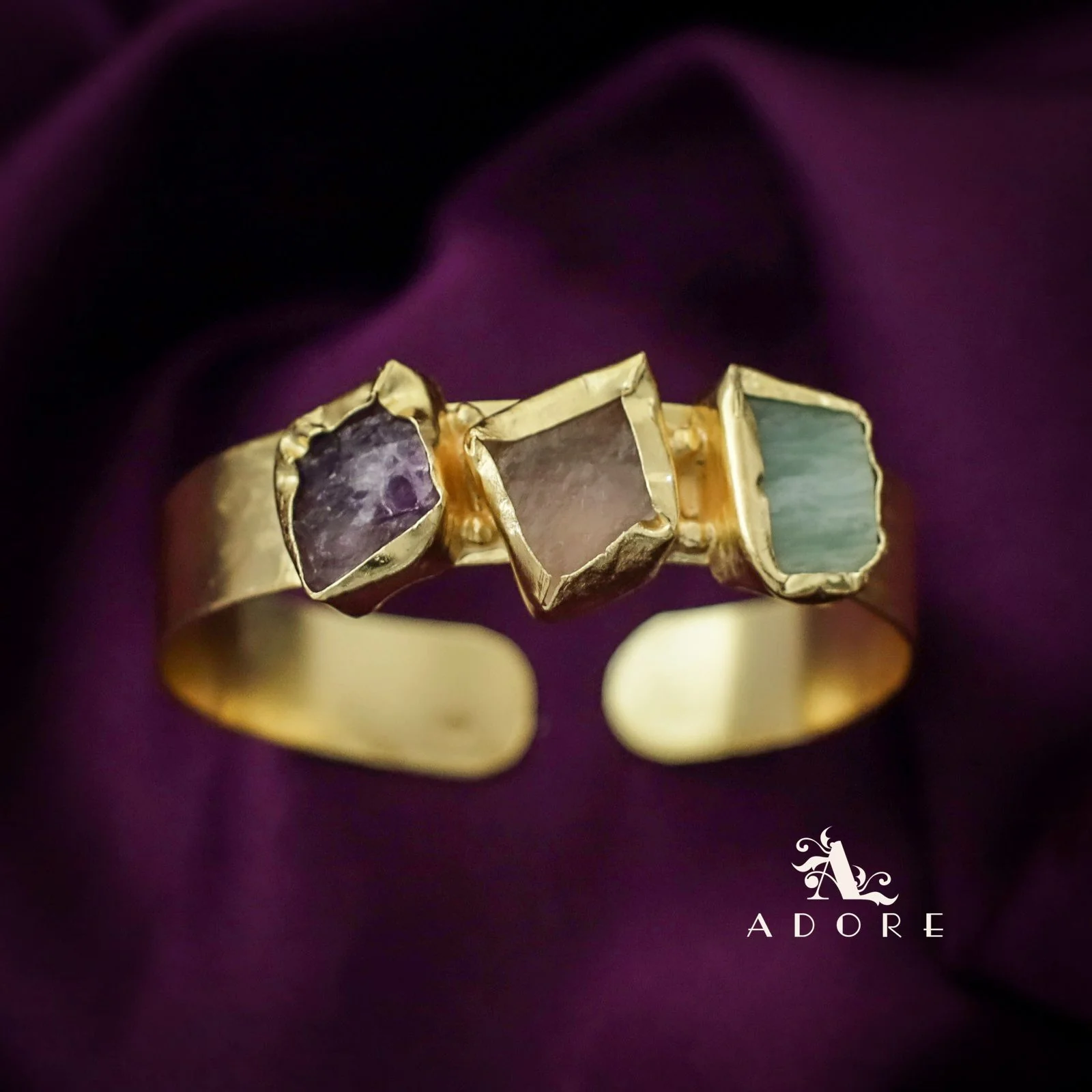 Riza Raw Stone Bangle - Image 5